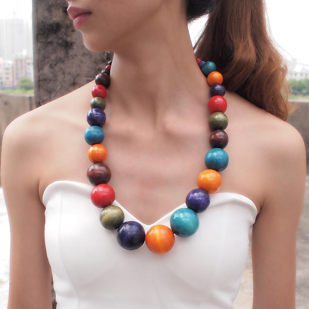 large colorful necklaces