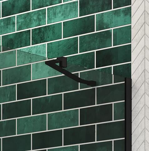 Scudo Angled Stabilising Bar in black for shower screens