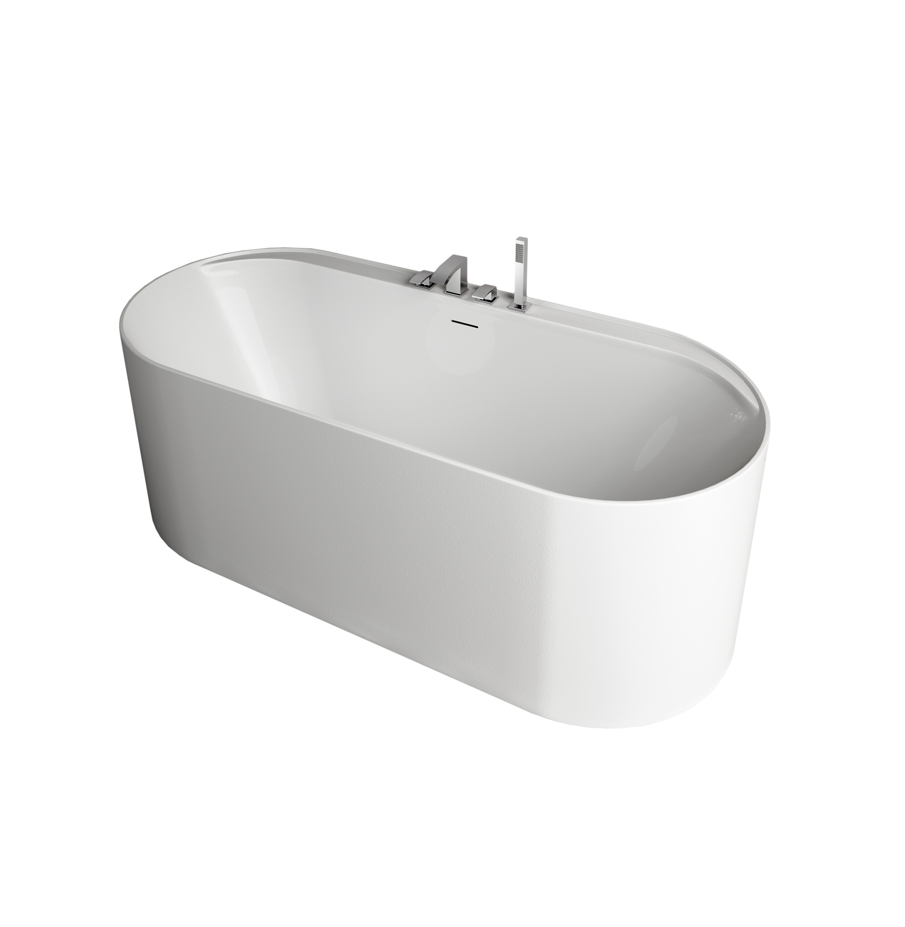 Scudo Tutto Gloss White Acrylic Freestanding Oval Bath 1700mm x 750mm