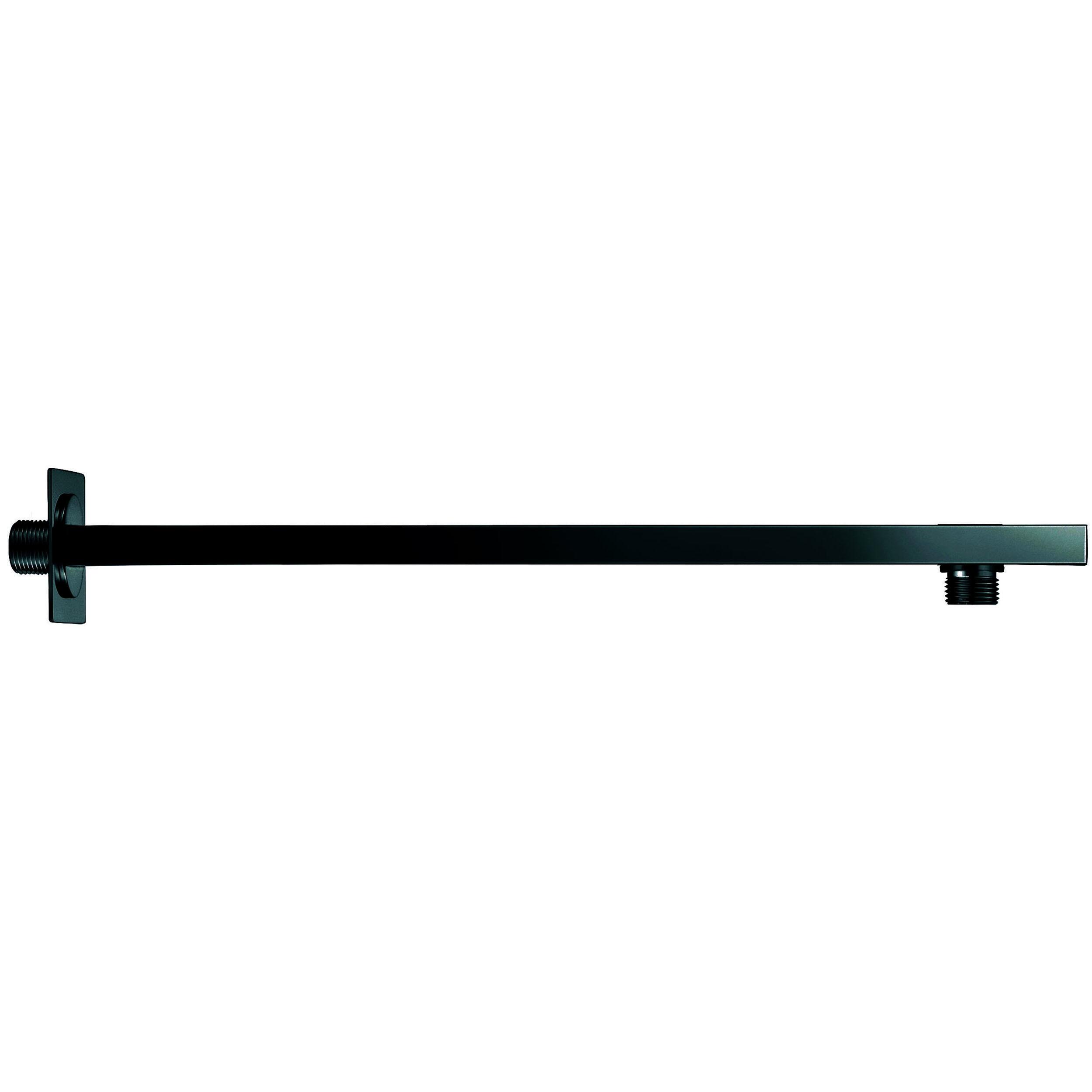 Scudo Mono black steel square shower wall arm