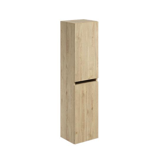 Scudo Aubrey floorstanding tall boy unit, Davos Oak finish, 300mm wide, 1200mm high