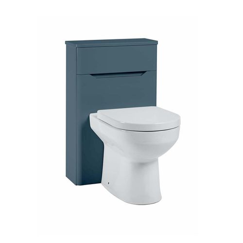 Scudo Ella blue melamine floorstanding WC unit, 502mm wide