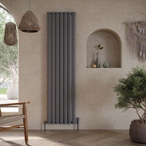 Scudo Apex towel rail holder in anthracite steel finish, wall-mounted design
