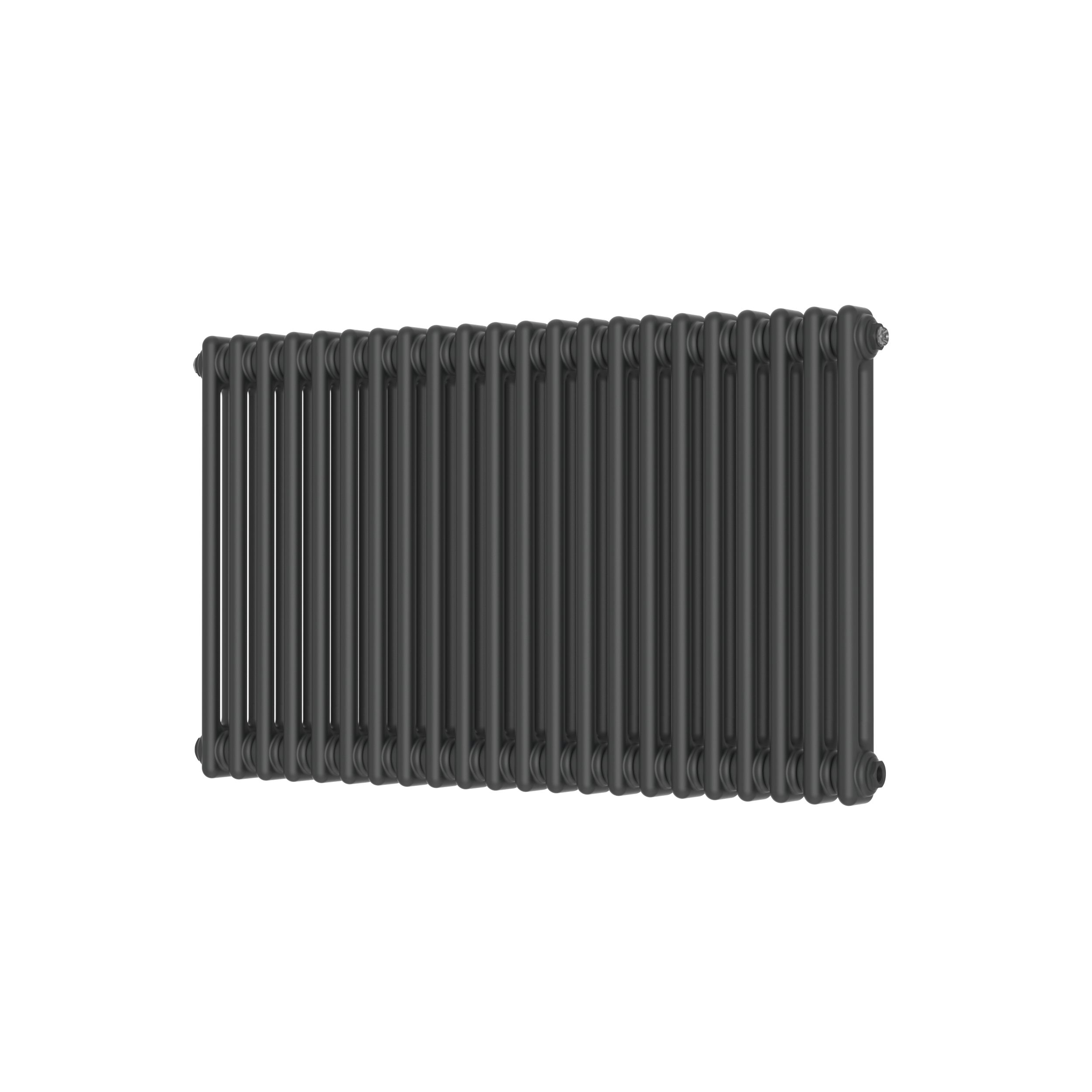 Scudo Column horizontal designer radiator in anthracite finish, 2 column 22 sections, 600mm x 1010mm