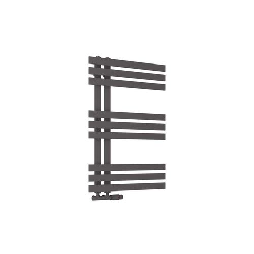 Scudo Elizabeth anthracite steel towel warmer, 800mm height, contemporary ladder design