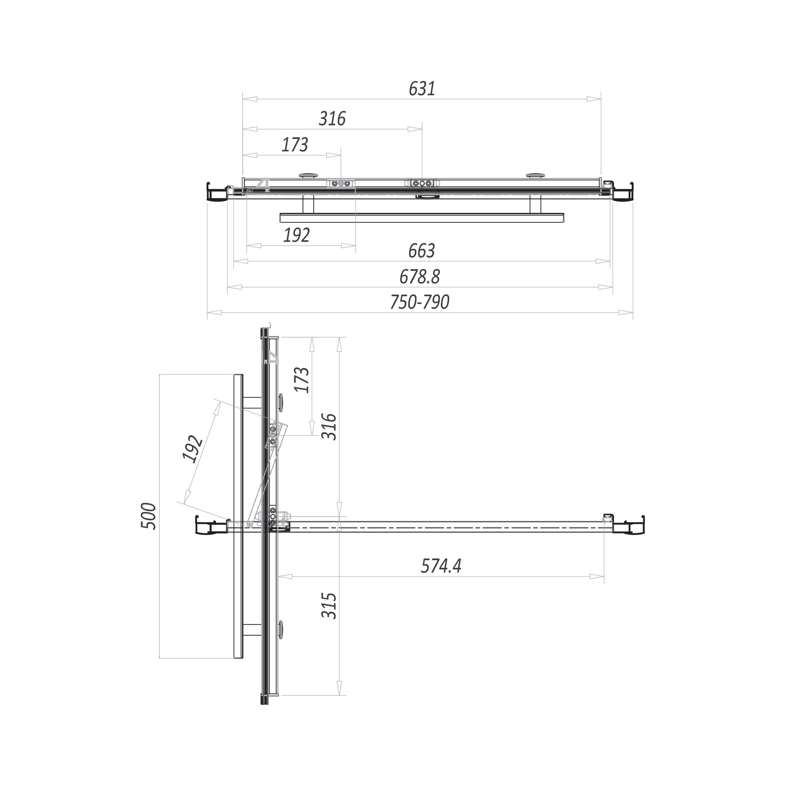 Scudo S8 Infold Shower Door 800mm x 1900mm with 8mm clear glass and chrome frame