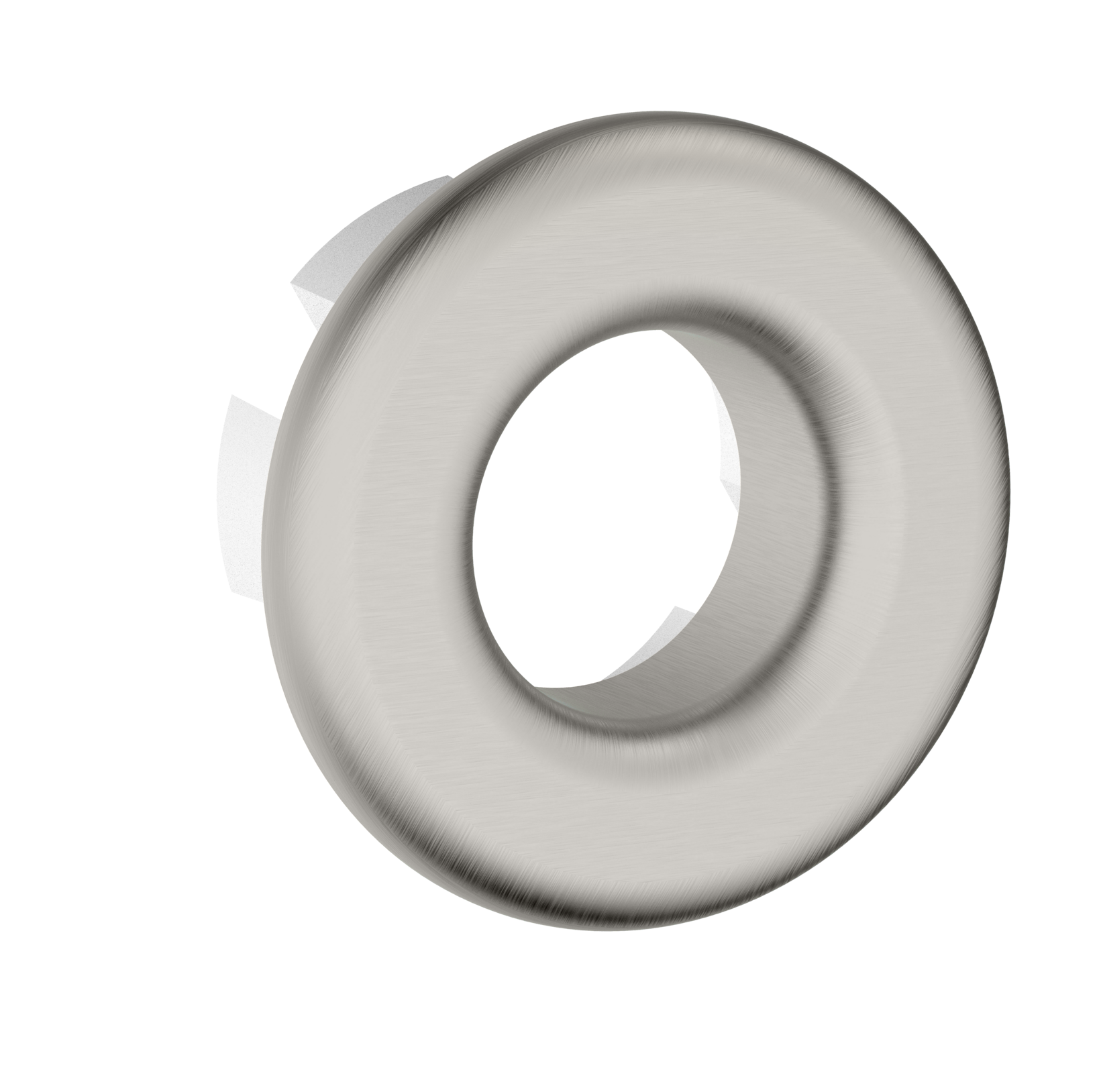 Scudo Round Overflow Insert in Brushed Nickel stainless steel