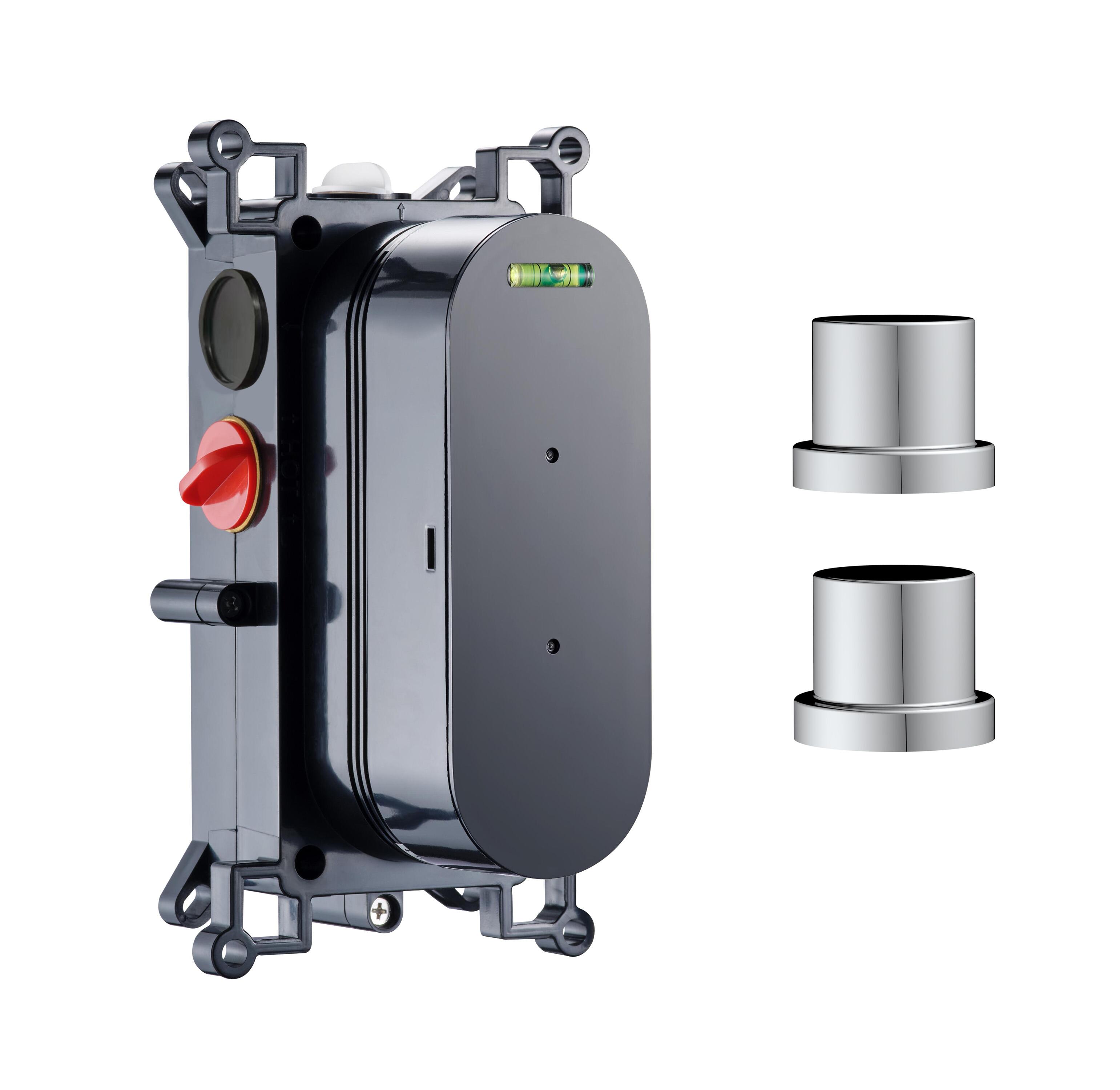 Scudo concealed shower valve body, 2 outlet, stainless steel