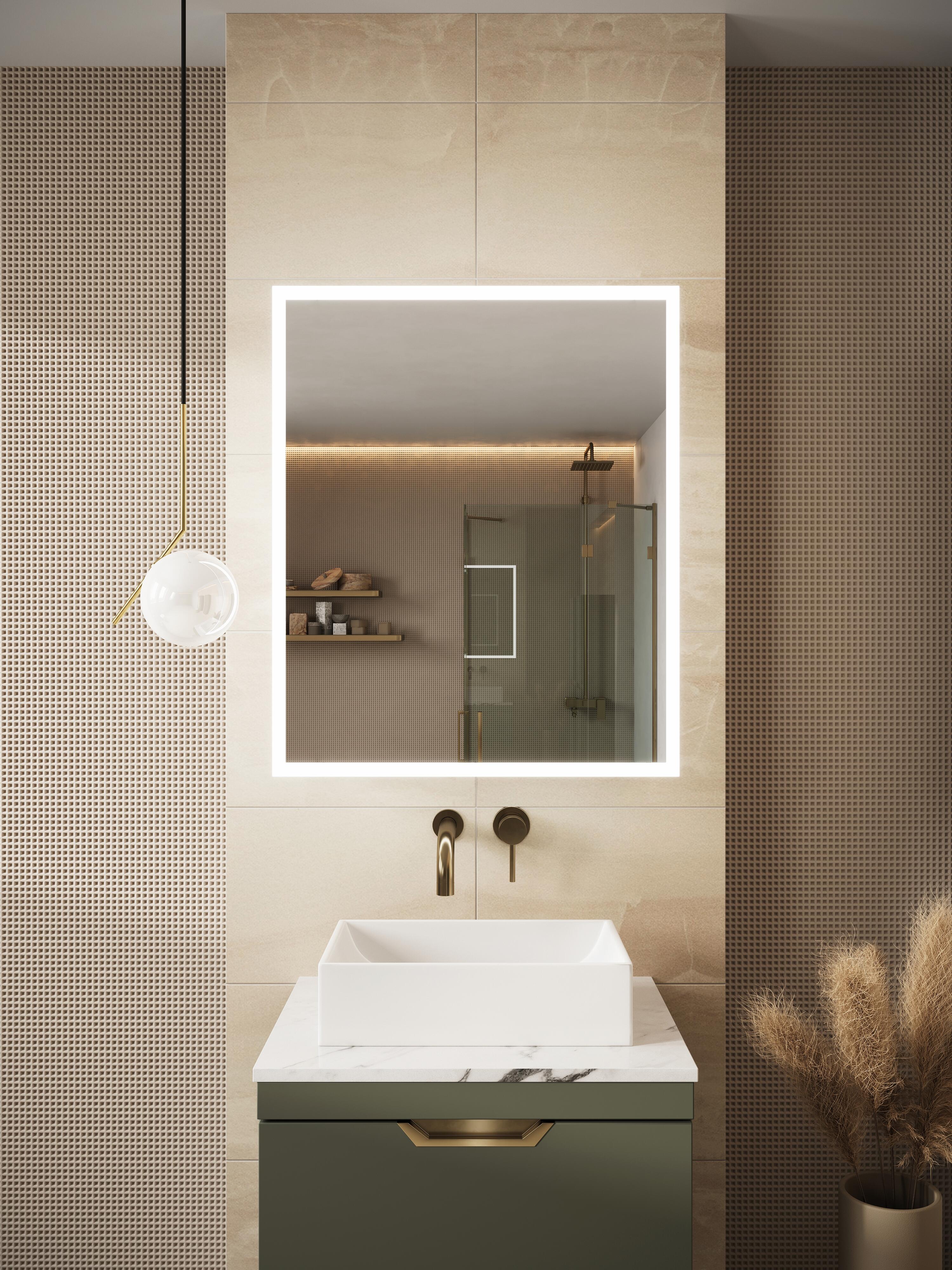 Scudo Prospr single door mirror cabinet with Bluetooth, LED lighting, 500mm width, 700mm height, aluminium and mirror glass