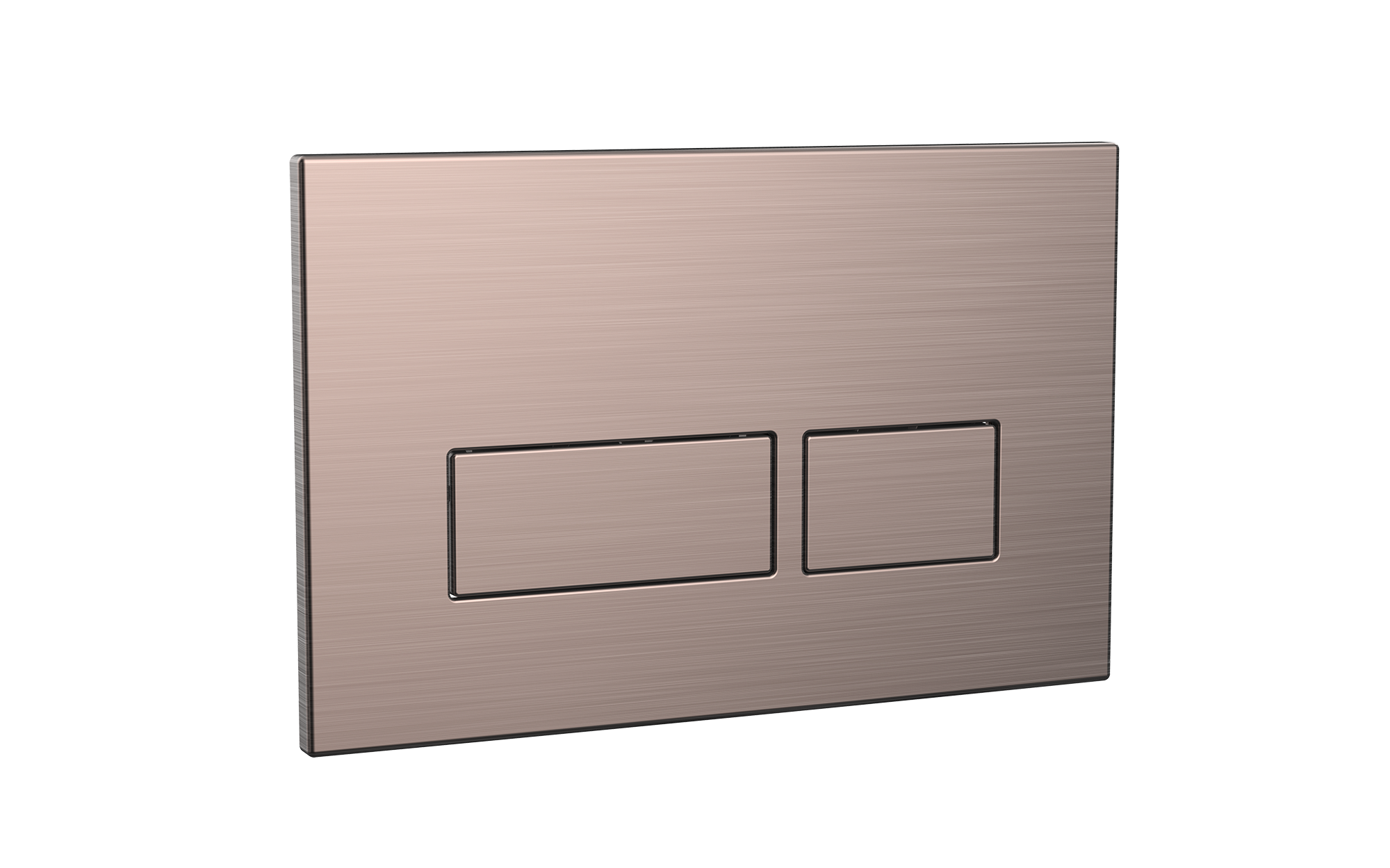 Scudo Square Dual Flush Button in Brushed Bronze, modern ABS design