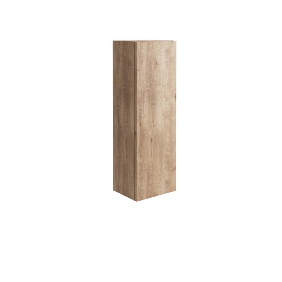 Scudo Ambience 300mm wall-mounted tall boy unit in melamine/oak finish