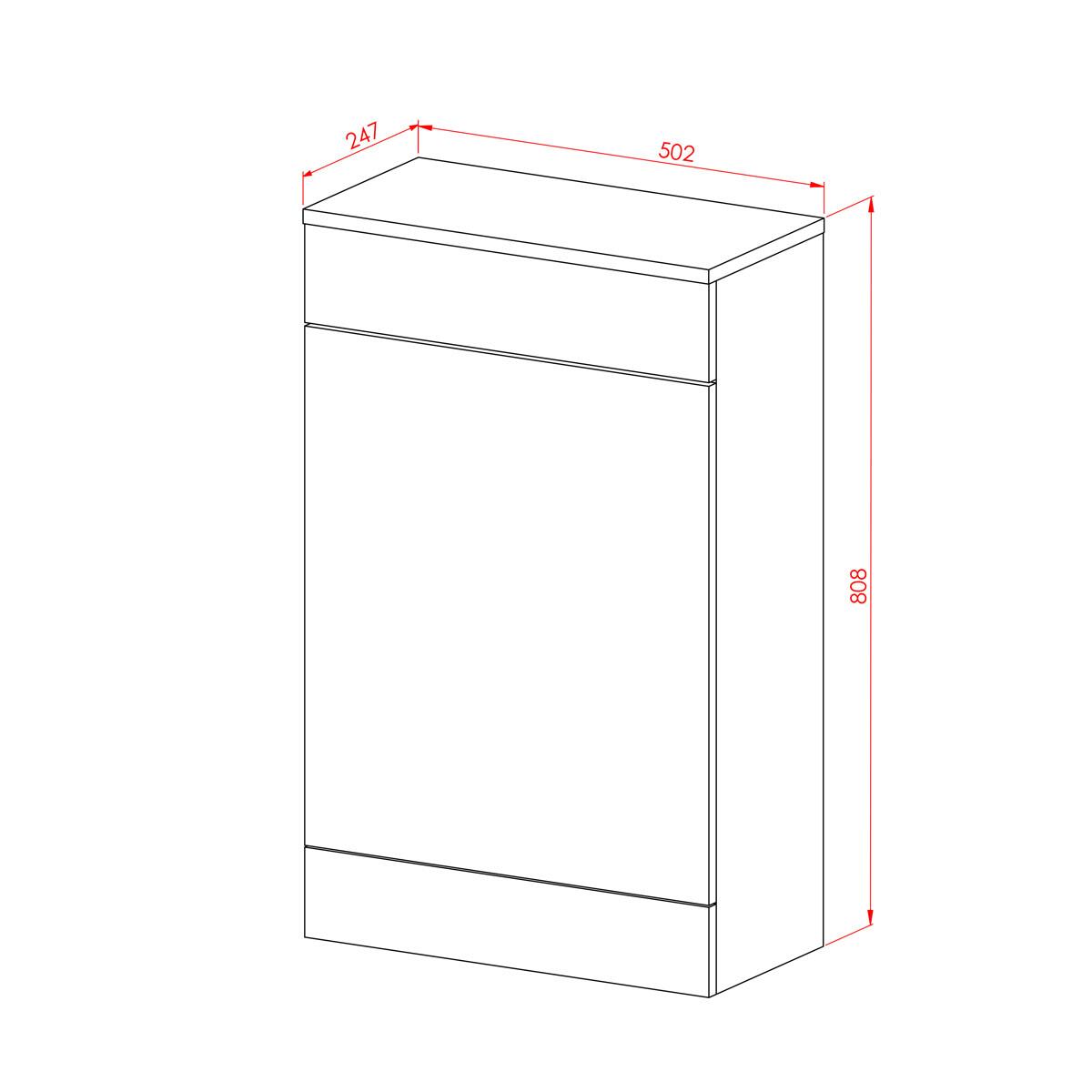 Scudo Empire 500mm floorstanding WC unit, blue MDF, contemporary style