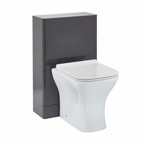 Scudo Rossini floorstanding WC unit, Wolf Grey Painted MDF, 500x800x220mm