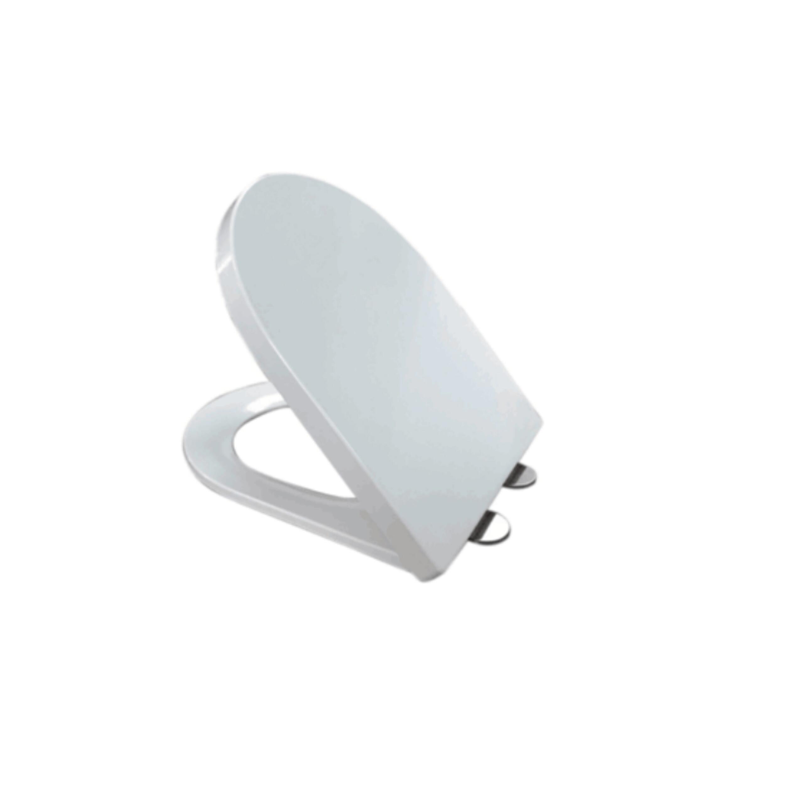 Scudo Belini D-Shape soft close quick release toilet seat in white ABS