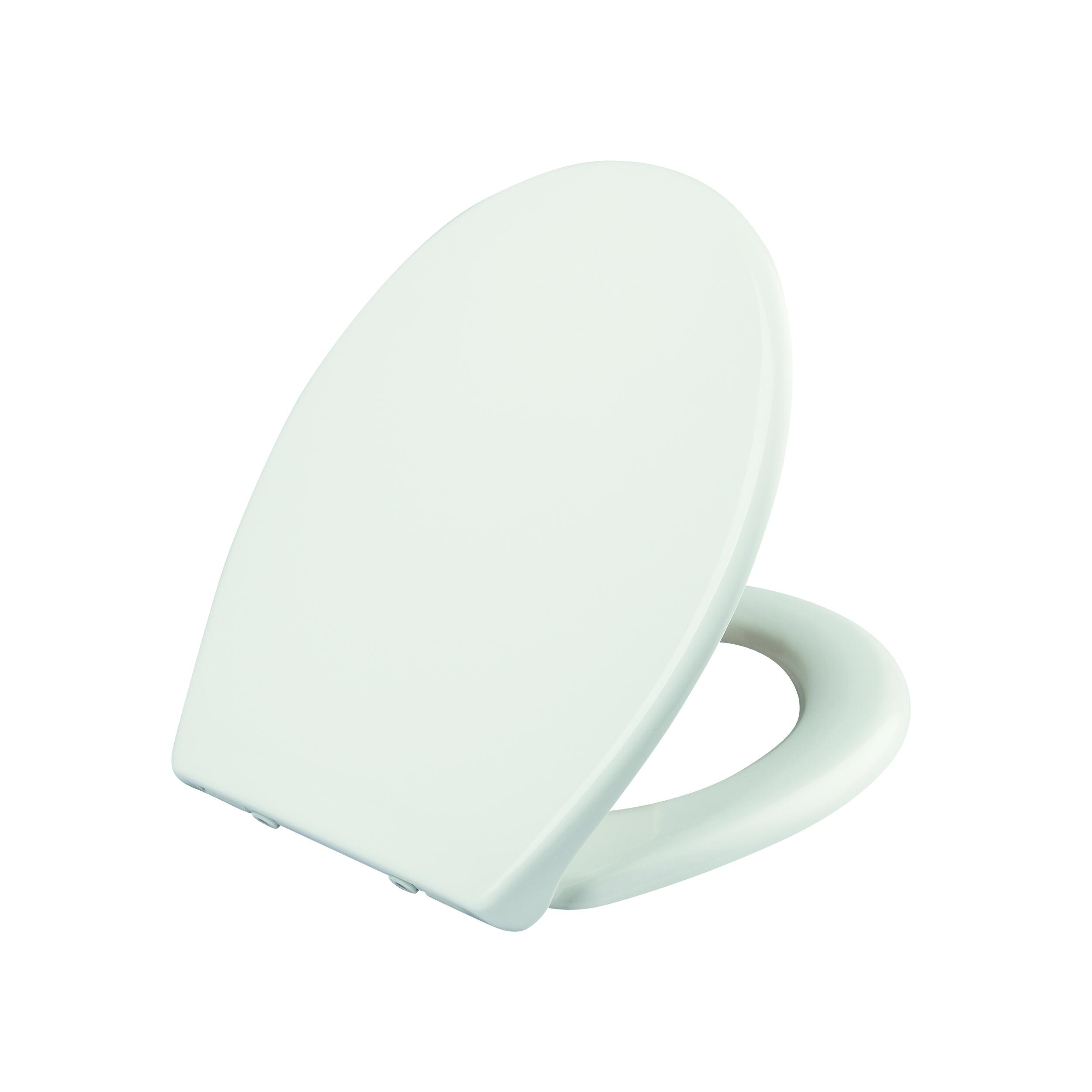 Scudo PP Universal white round toilet seat with soft close hinges