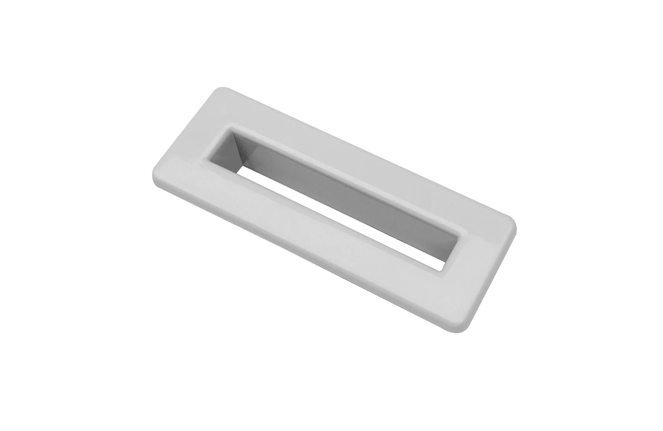Scudo white brass rectangle overflow insert for basin