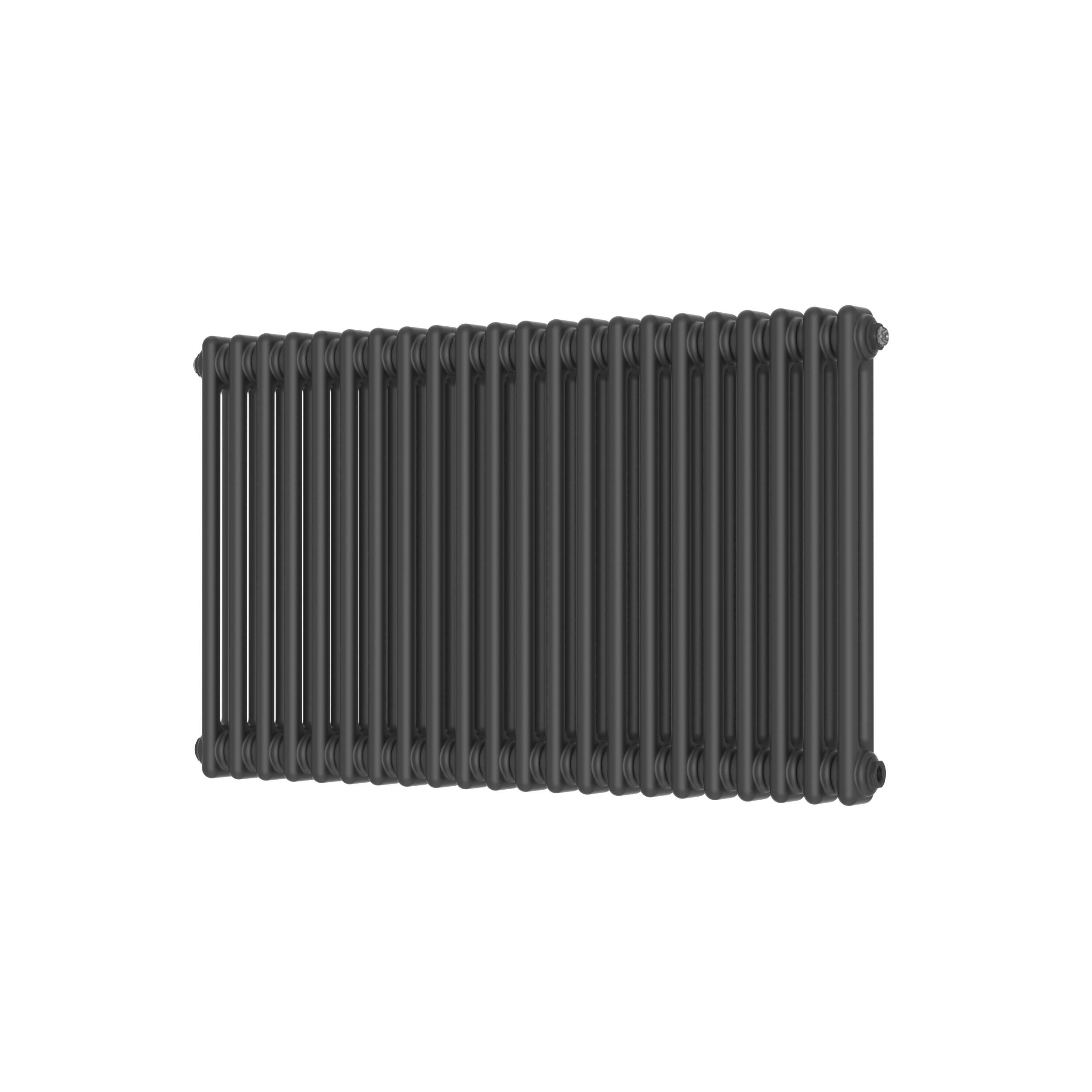 Scudo Column horizontal designer radiator in anthracite finish, 2 column 22 sections, 600mm x 1010mm