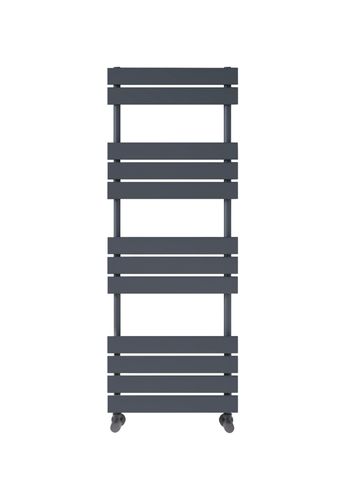 Scudo Life anthracite towel warmer, vertical ladder design, 1200mm height, low carbon steel construction