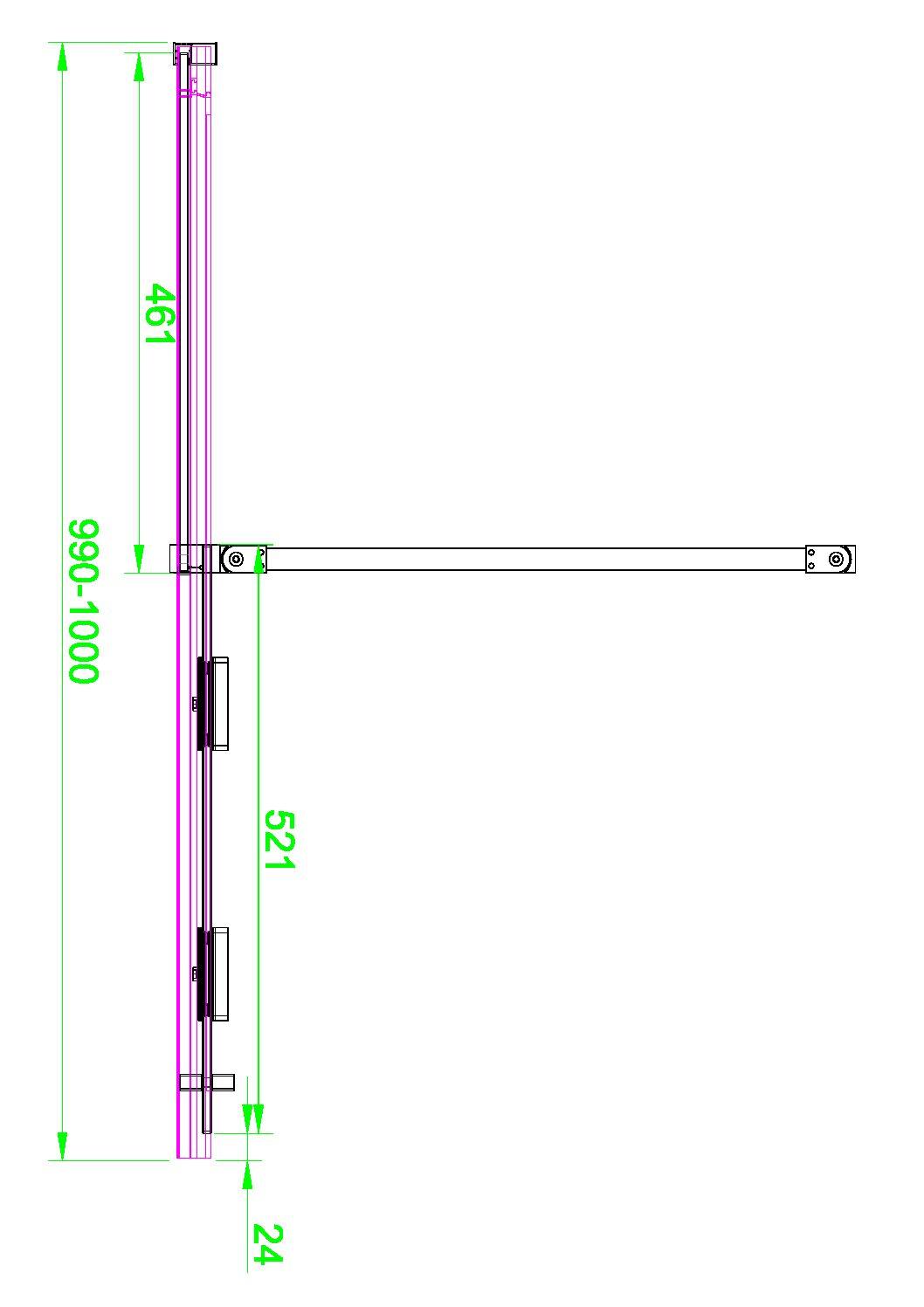 Scudo Momentum 8mm clear glass sliding wetroom shower door, 1000mm x 2000mm