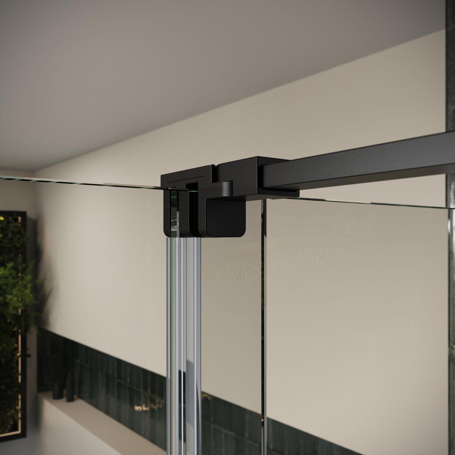 Scudo Momentum black side panel profile and accessories pack for shower enclosures