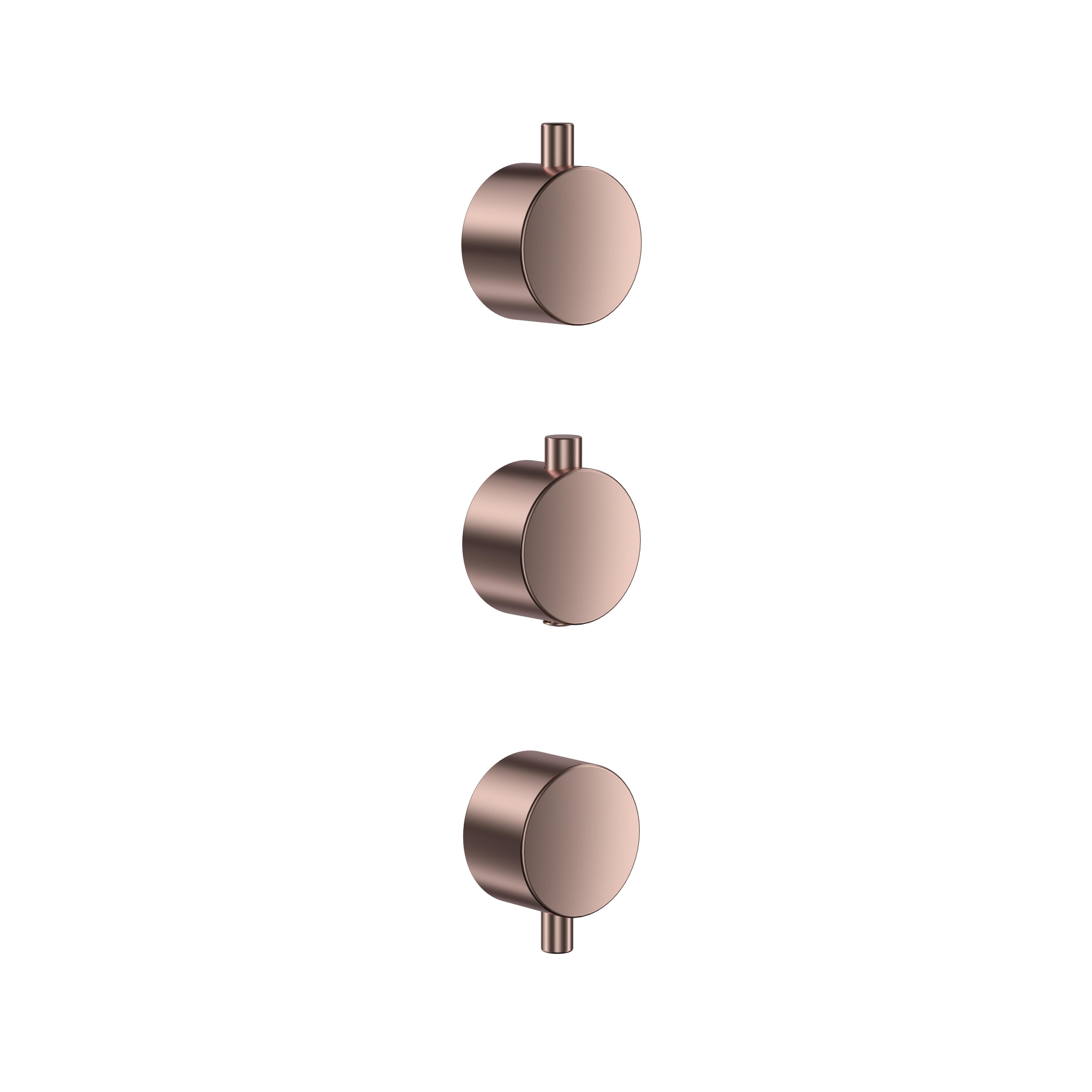 Scudo Colour by Scudo concealed plain shower handle 3 pack in brushed bronze stainless steel