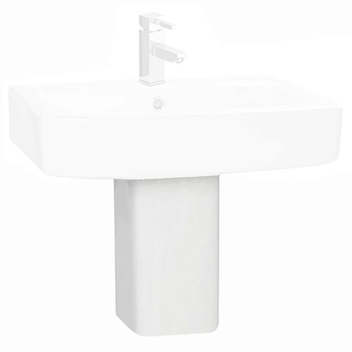 Scudo Denza white ceramic semi pedestal for basin