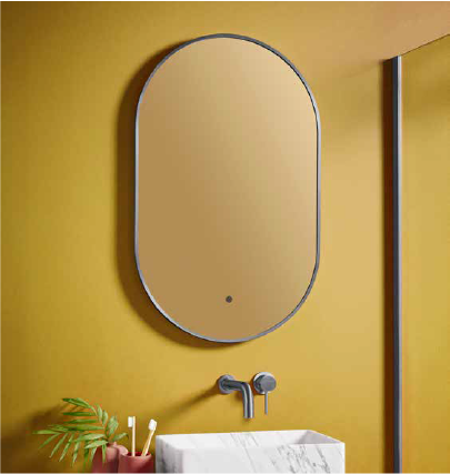 Scudo Aubrey tablet mirror, 500x800mm, gunmetal finish