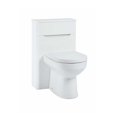Scudo Ella White melamine floorstanding WC unit, 502mm wide, contemporary style