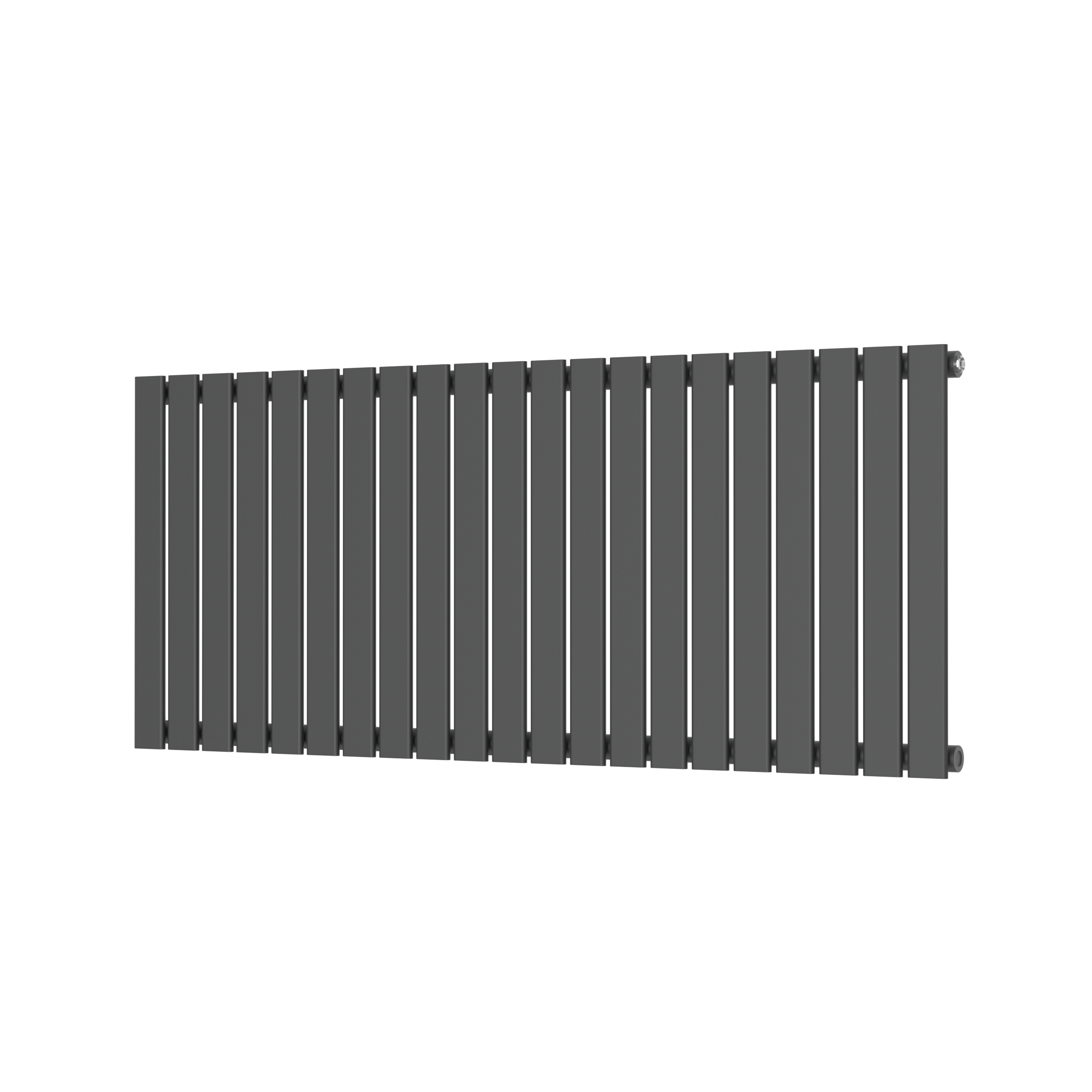 Scudo Bravo anthracite designer radiator, single panel, 600mm height x 1430mm width