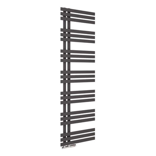 Scudo Elizabeth anthracite steel towel warmer, vertical design, 1800mm high by 500mm wide
