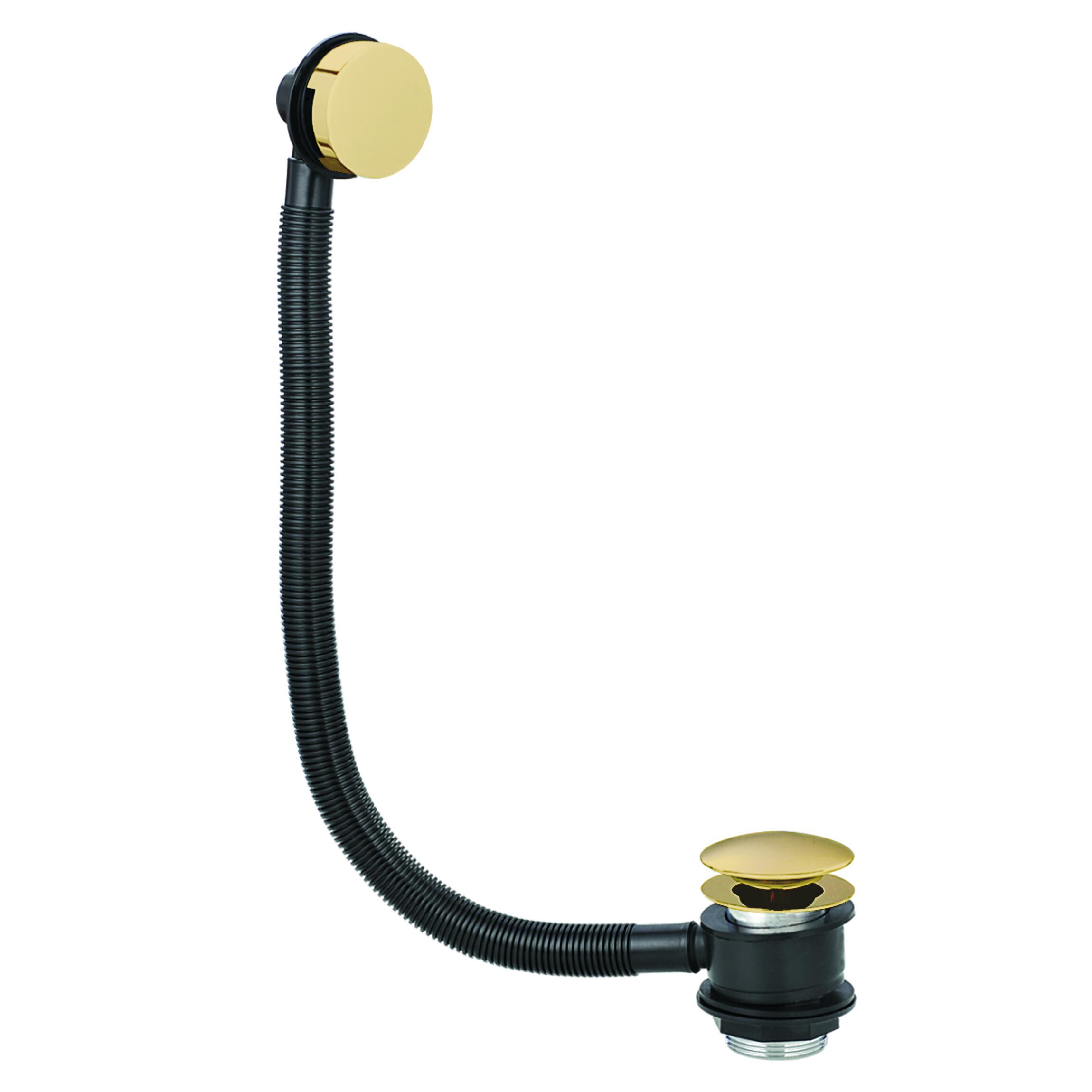 Scudo brushed brass bath waste, modern design