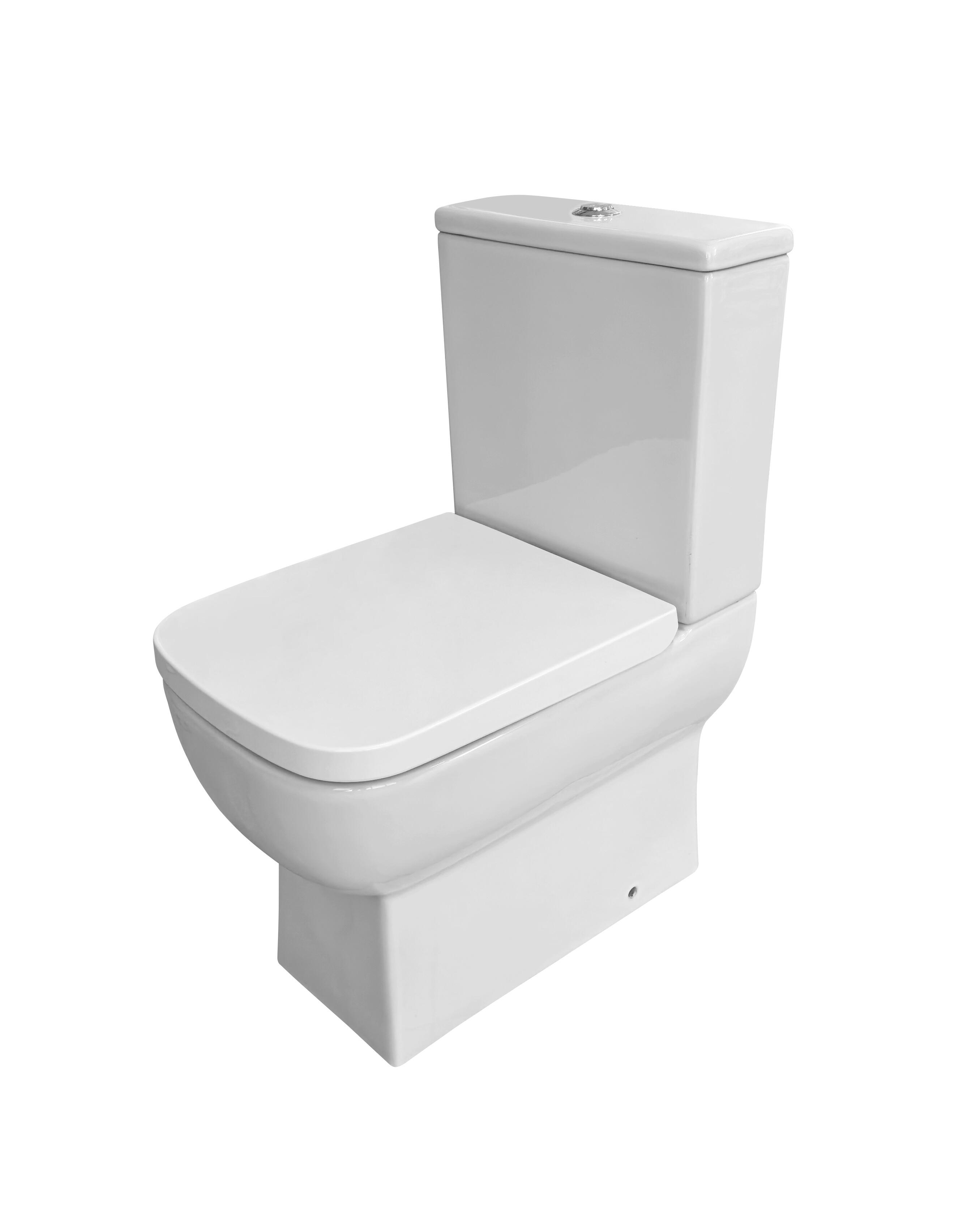 Scudo Choices 550 closed back toilet pan and seat in white ceramic