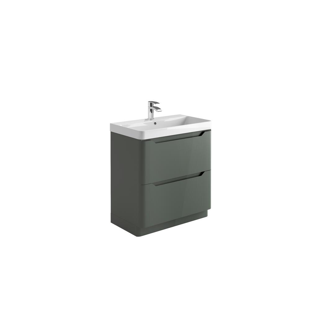Scudo Ella 765mm floorstanding vanity unit in Anthracite Melamine