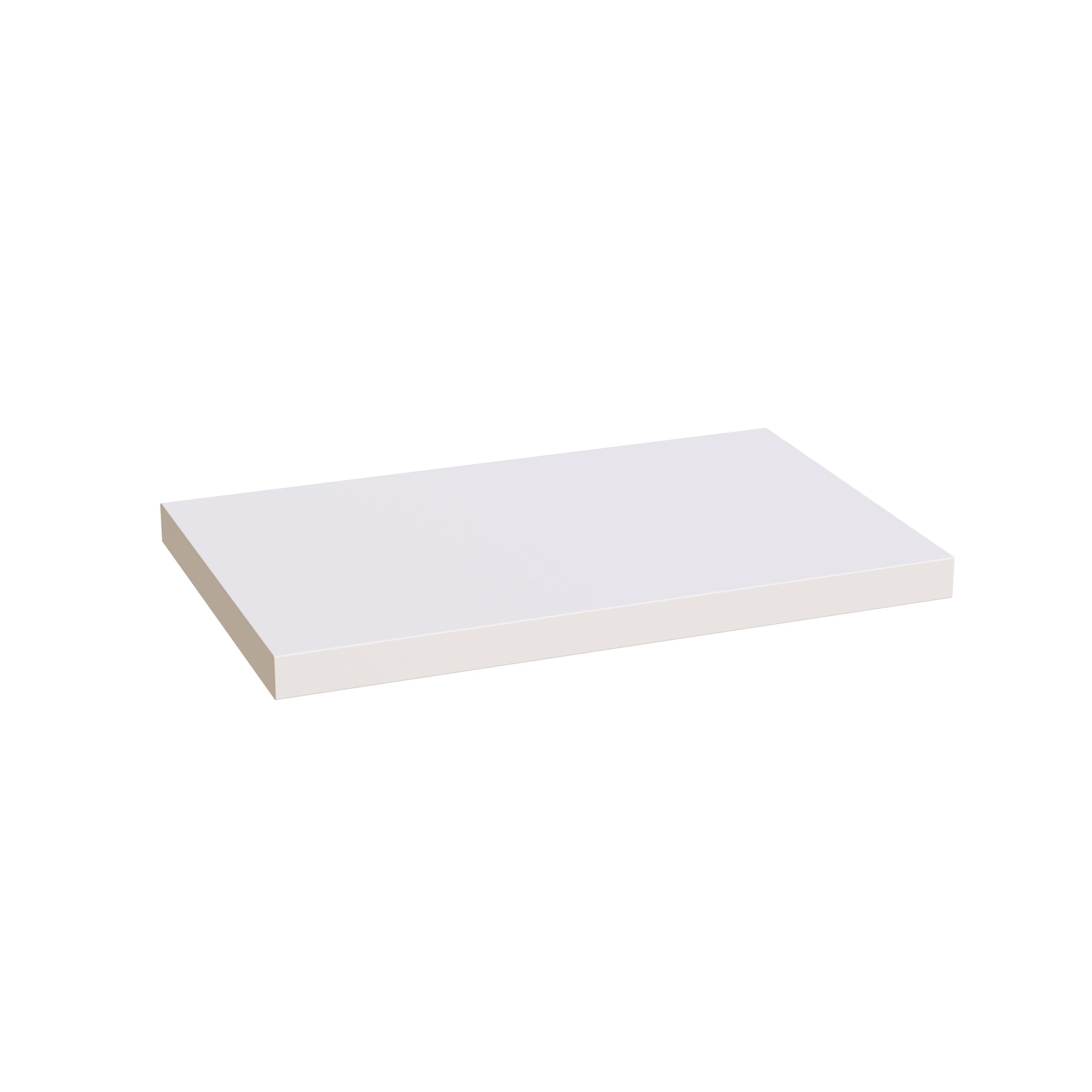 Scudo Shelph 800x500mm wall mounted shelf in matt white