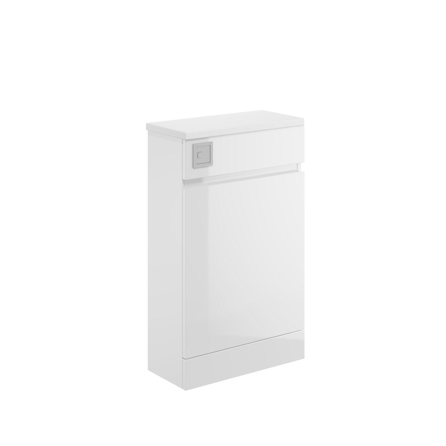 Scudo Waterguard 500mm WC Unit in gloss white PVC, contemporary style