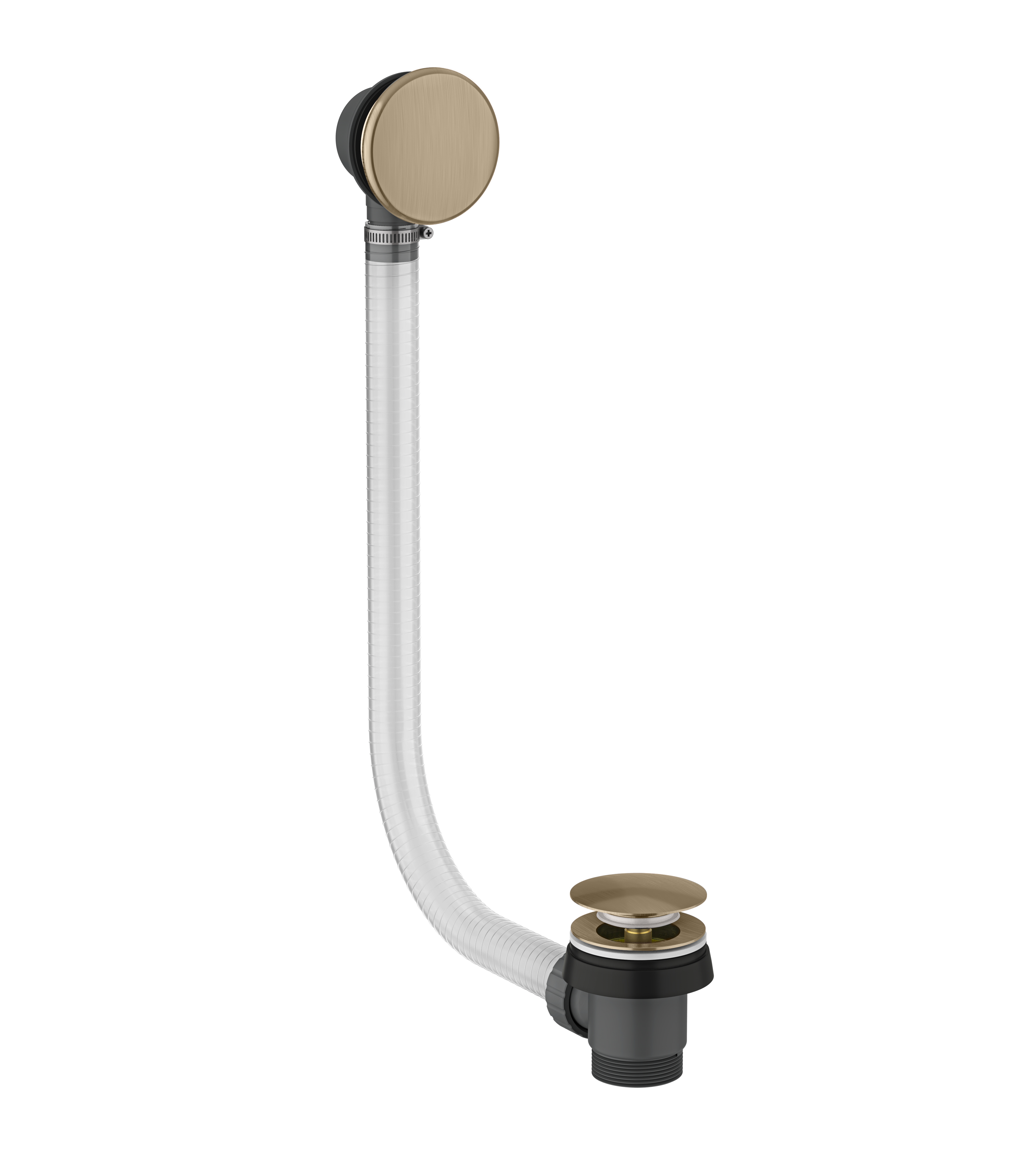 Scudo brushed brass bath waste, modern design