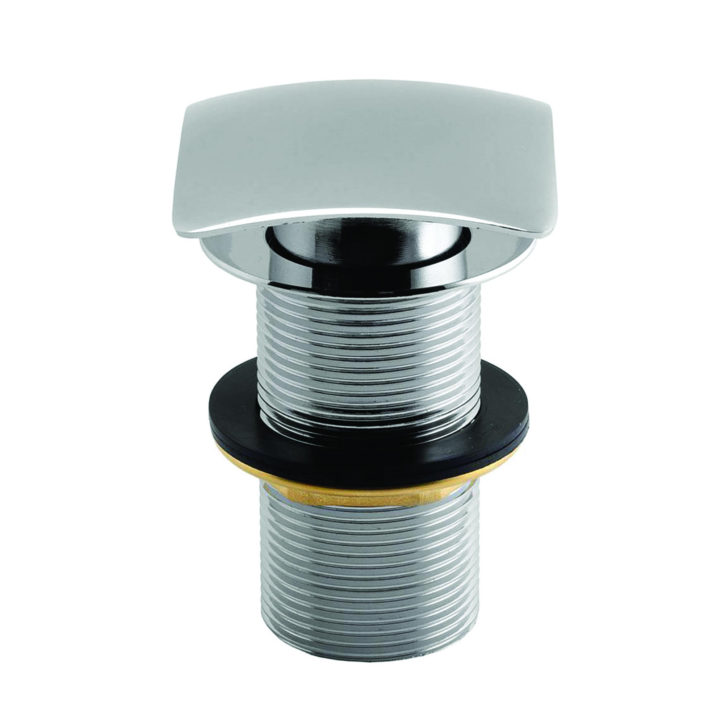 Scudo Square Dome Unslotted Sprung Basin Waste, chrome finish