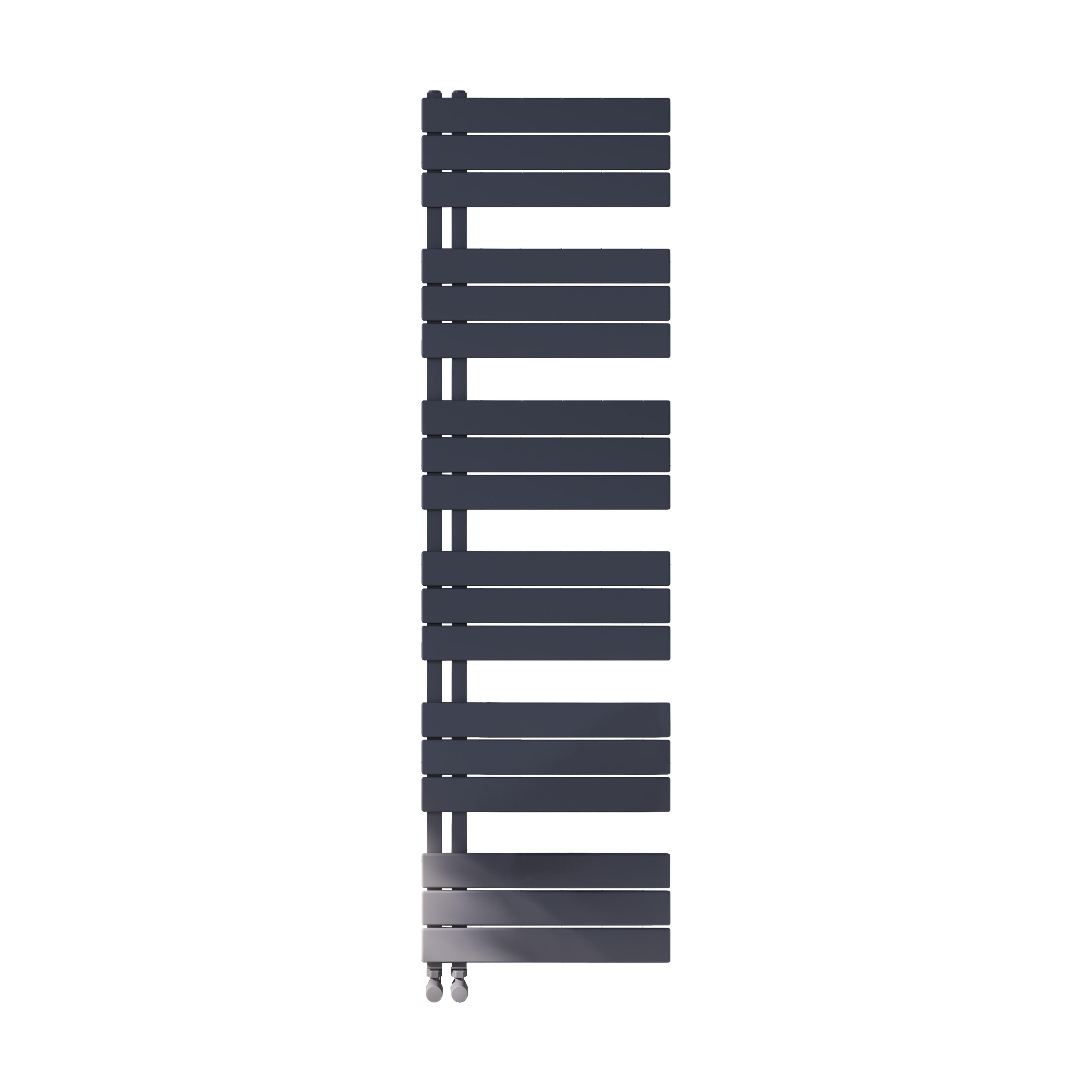 Scudo Thames anthracite designer towel radiator, vertical style, 1640mm height
