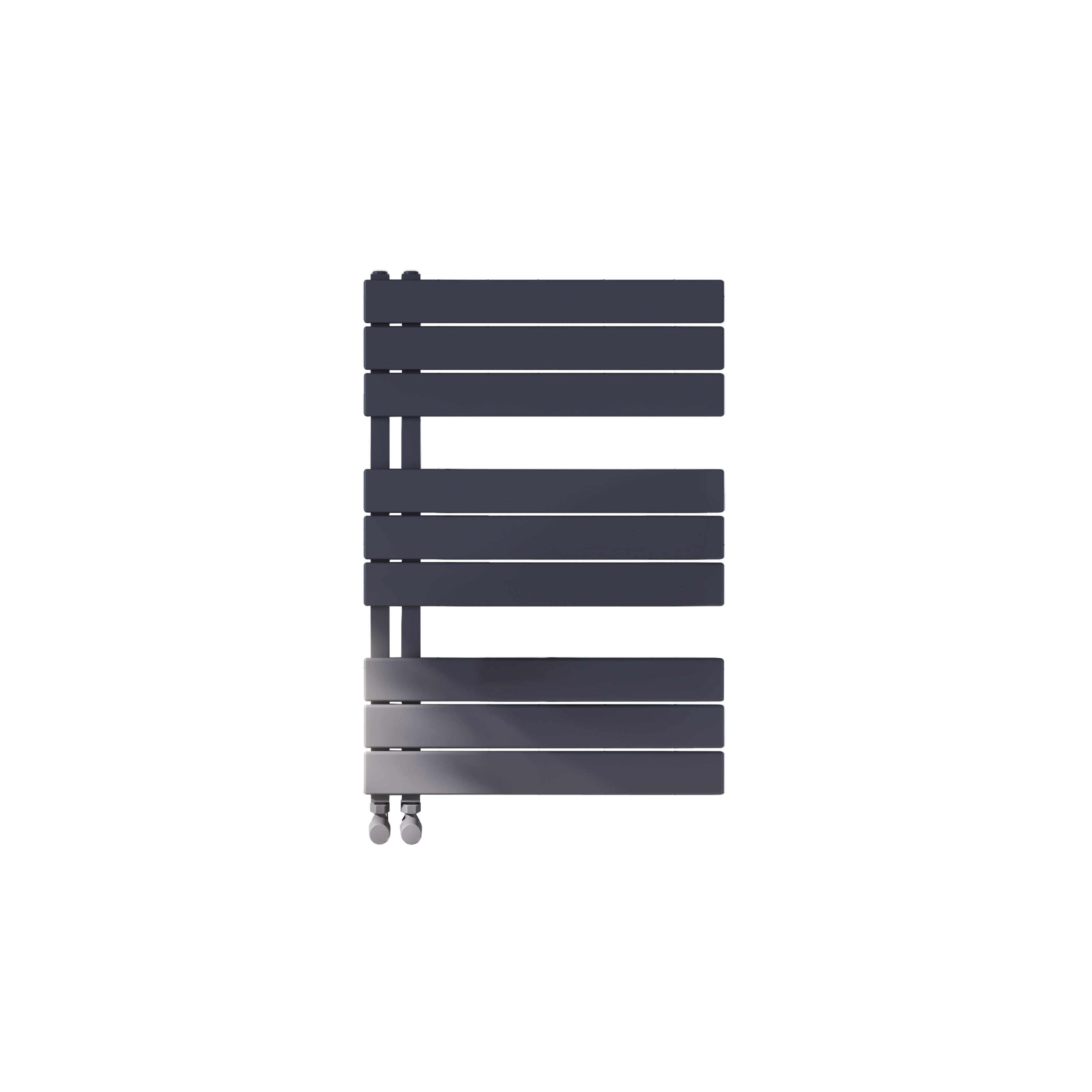 Scudo Thames anthracite designer towel radiator, 800mm height, 600mm width, contemporary styling
