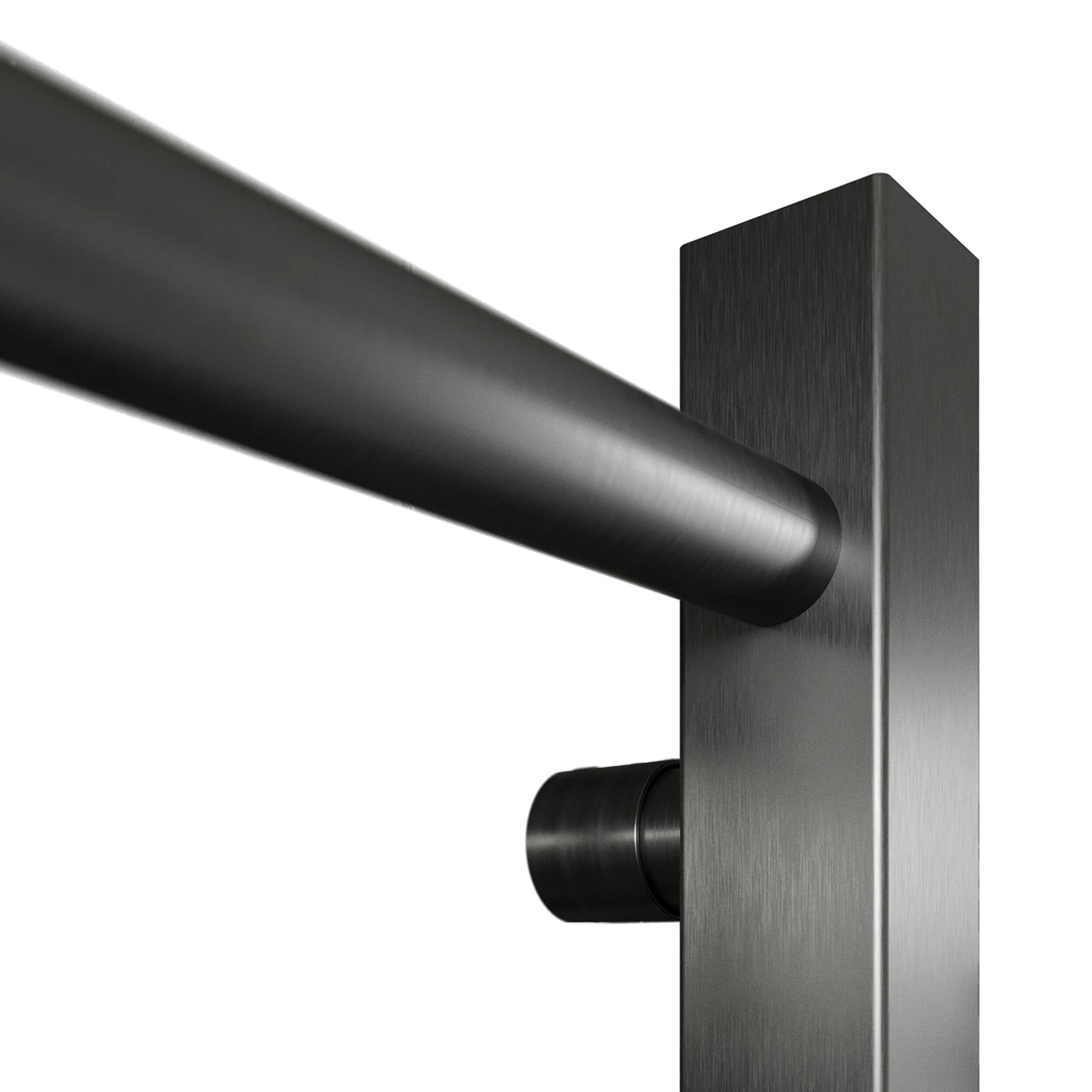 Scudo Vibe brushed brass steel towel rail, 800mm height, 500mm width