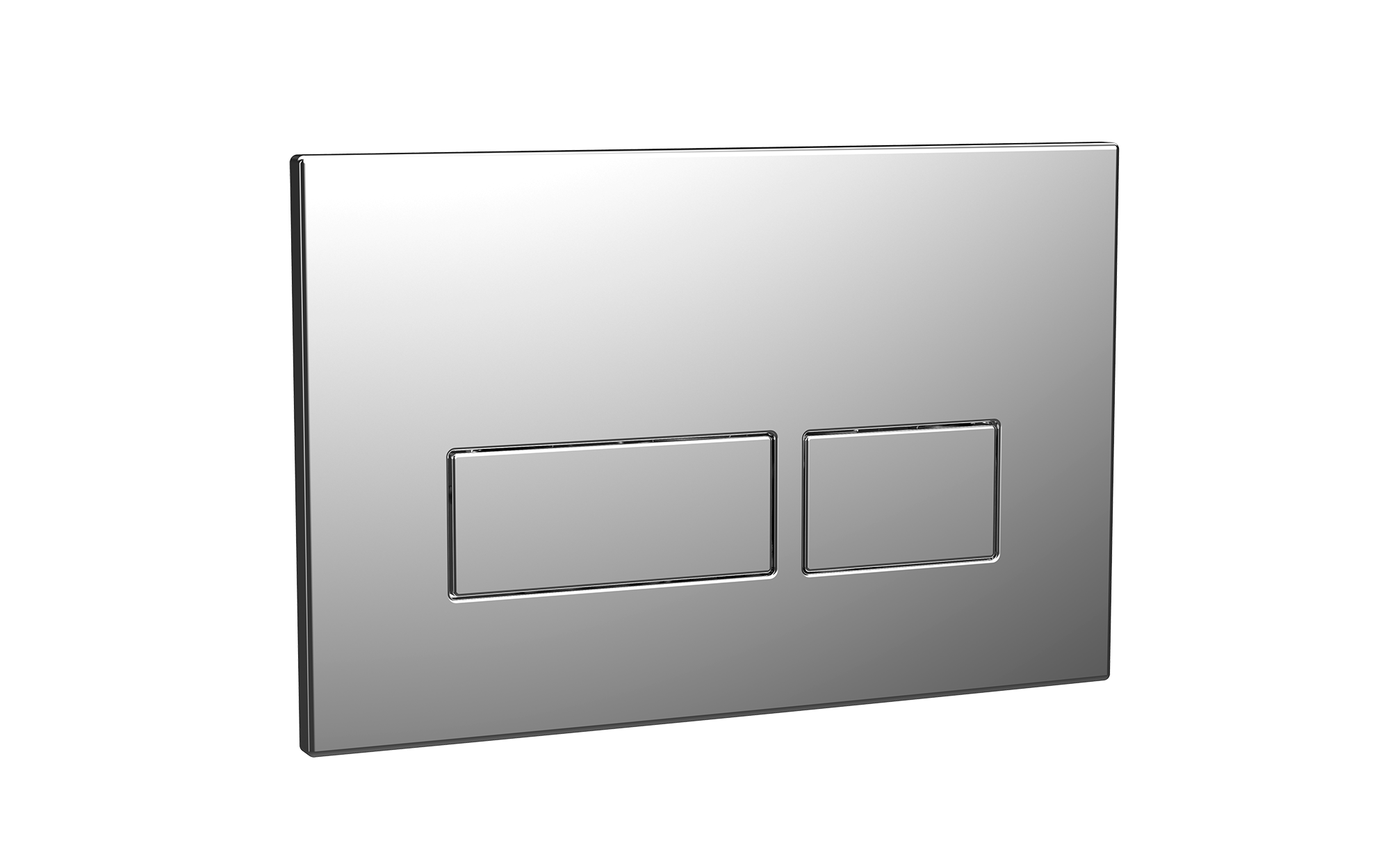 Scudo Square dual flush button in chrome ABS