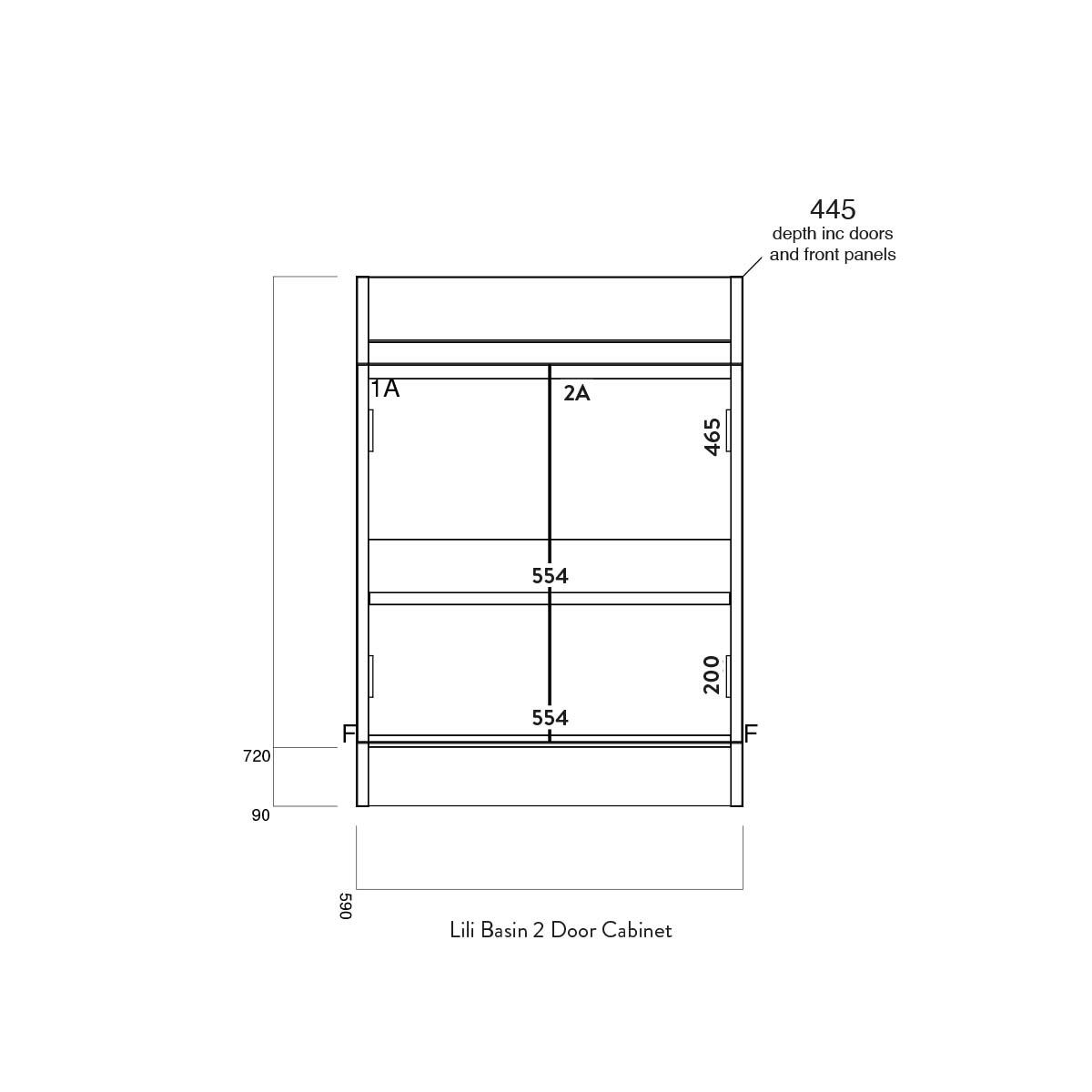 Scudo Lili 590mm floorstanding vanity unit in White High Gloss