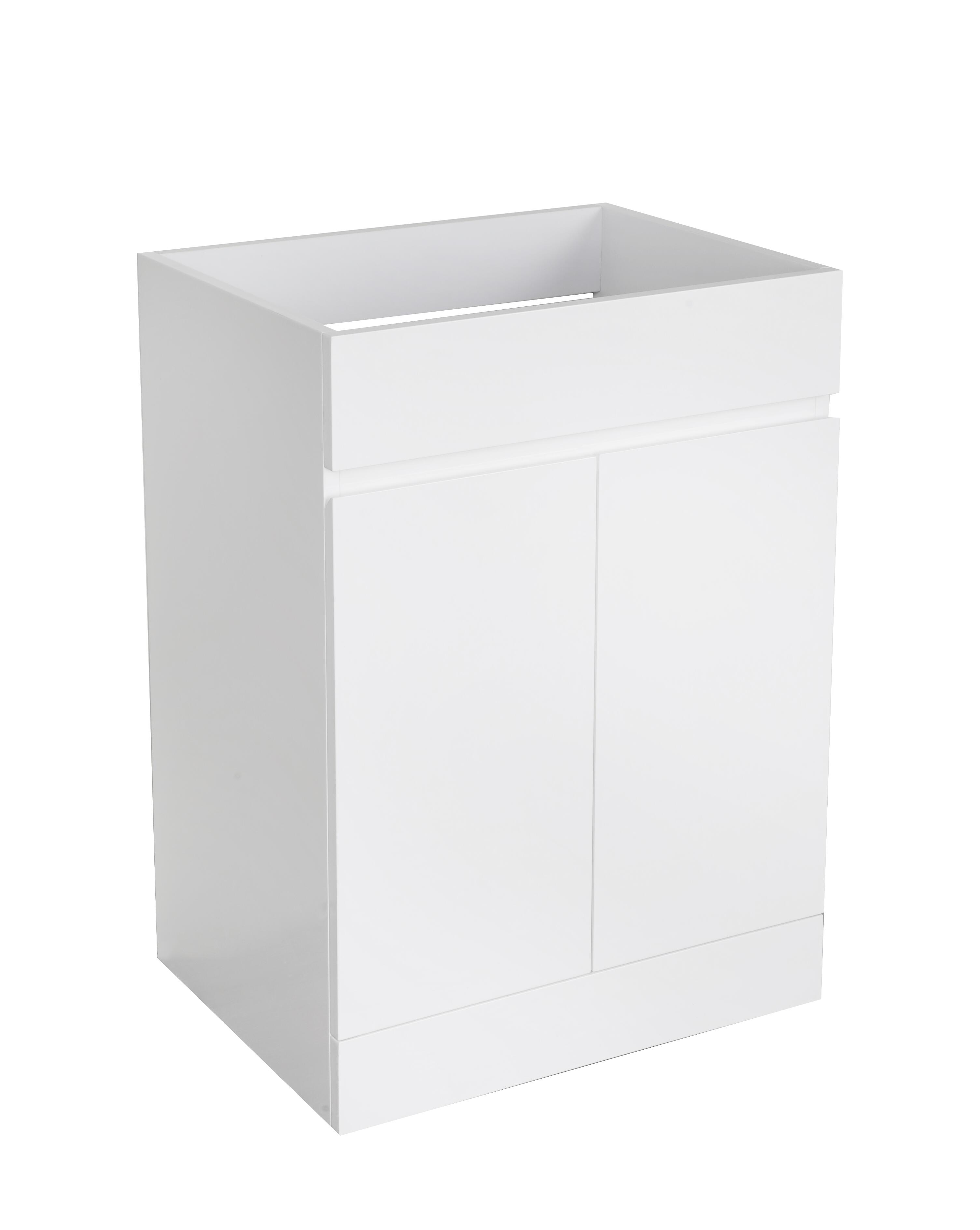 Scudo Waterguard Gloss White PVC floorstanding vanity unit 665mm