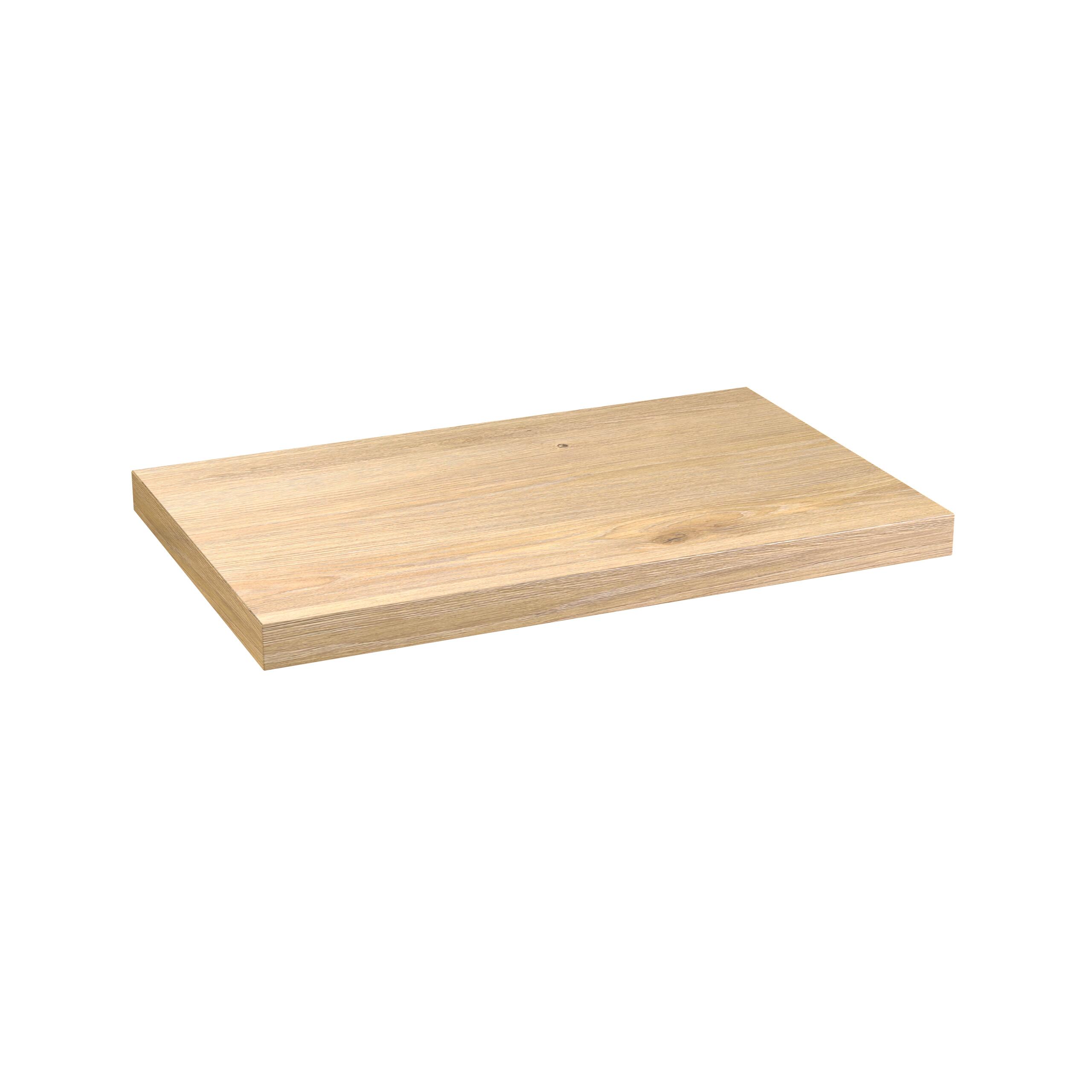 Scudo Shelph wall mounted shelf, 800x500mm, Davos Oak finish
