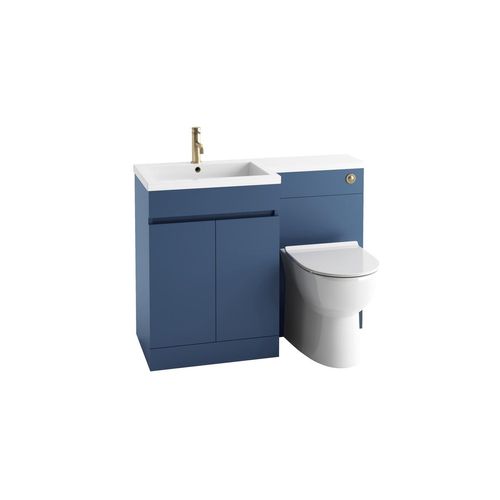Scudo Empire blue MDF floorstanding WC unit, 500mm wide