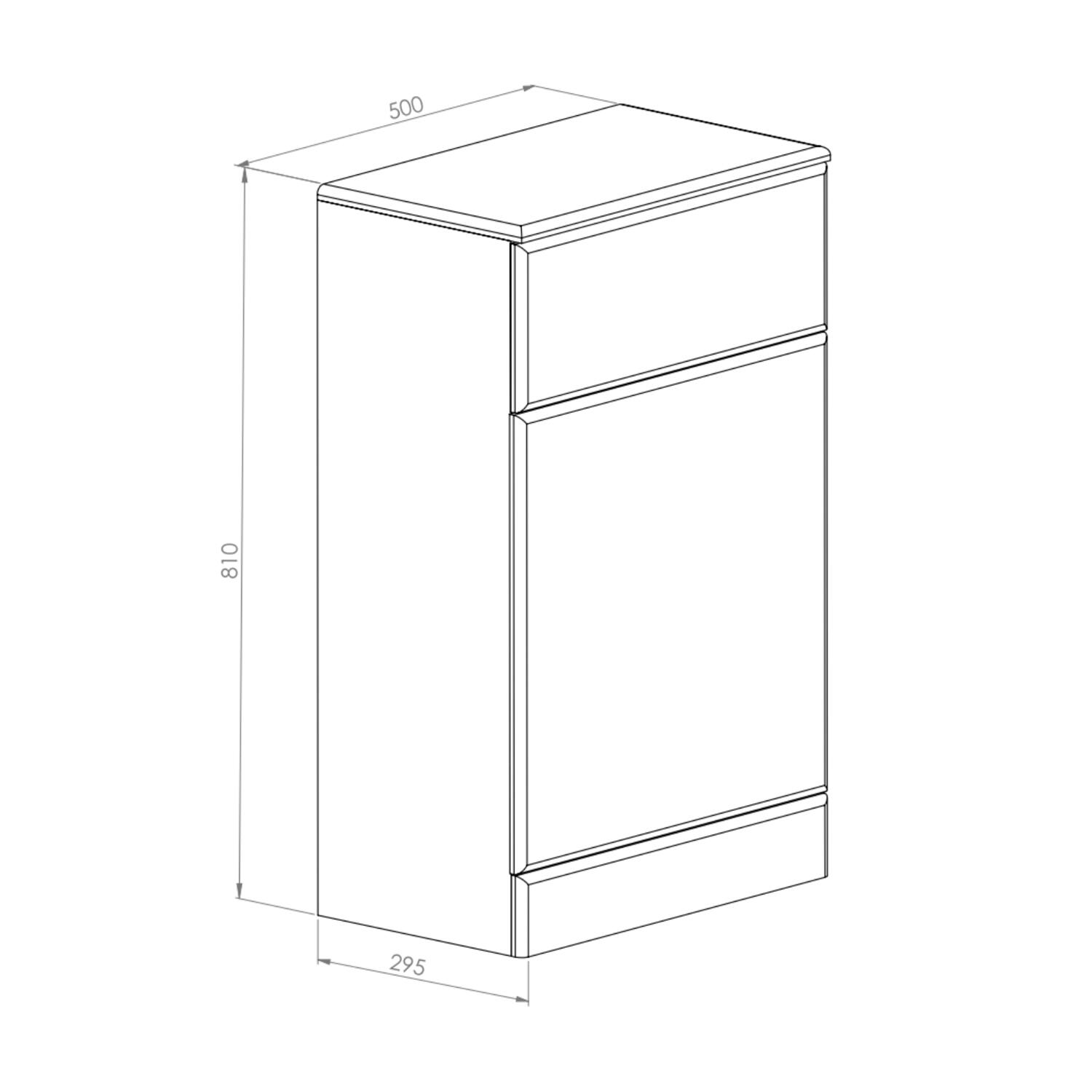 Scudo Lanza 500mm floorstanding WC unit, Anthracite MDF finish, contemporary style.
