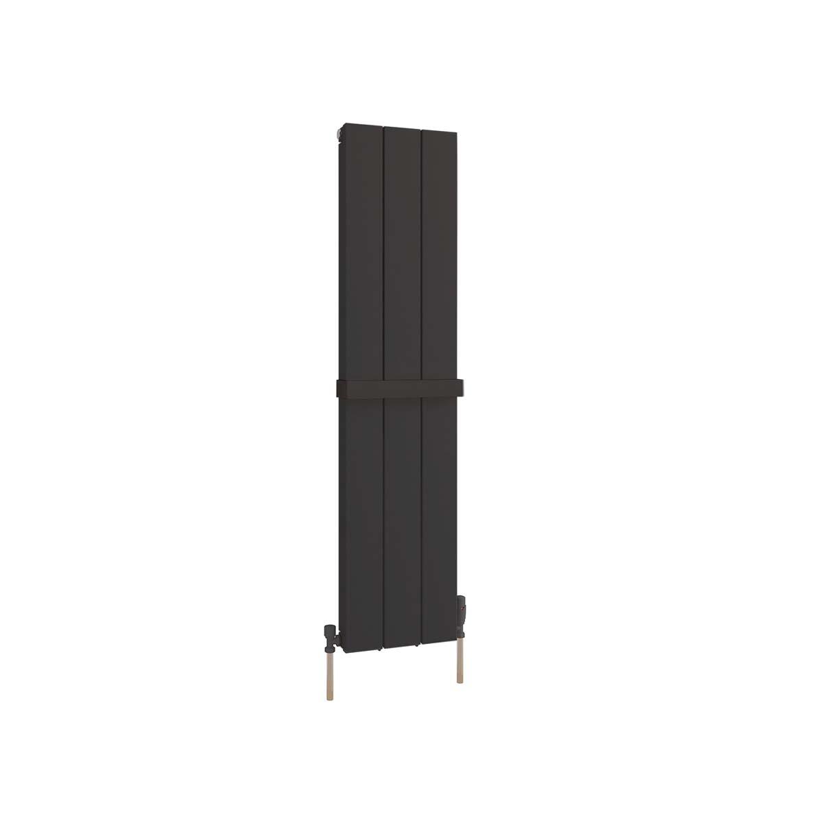 Scudo Arton black towel hanger, 280mm width, wall-mounted contemporary design