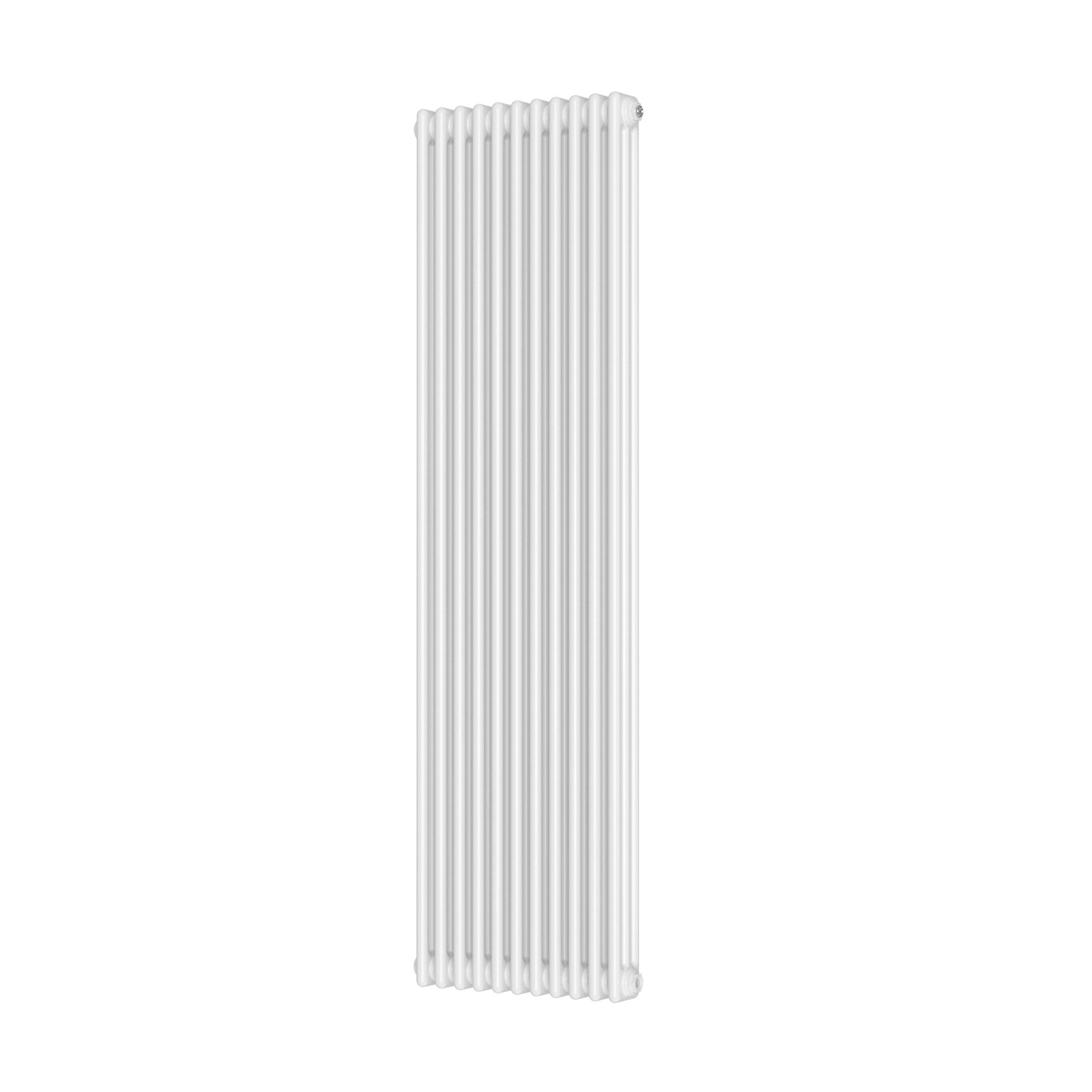 Scudo Column white vertical designer radiator, 3 column design, 1800mm height