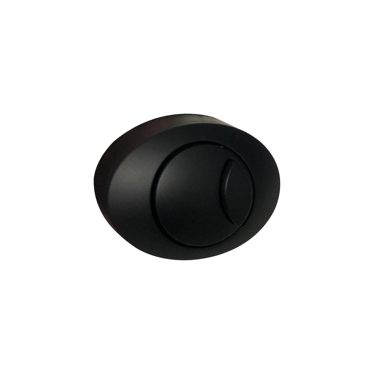Scudo round black ABS flush button for toilet cisterns