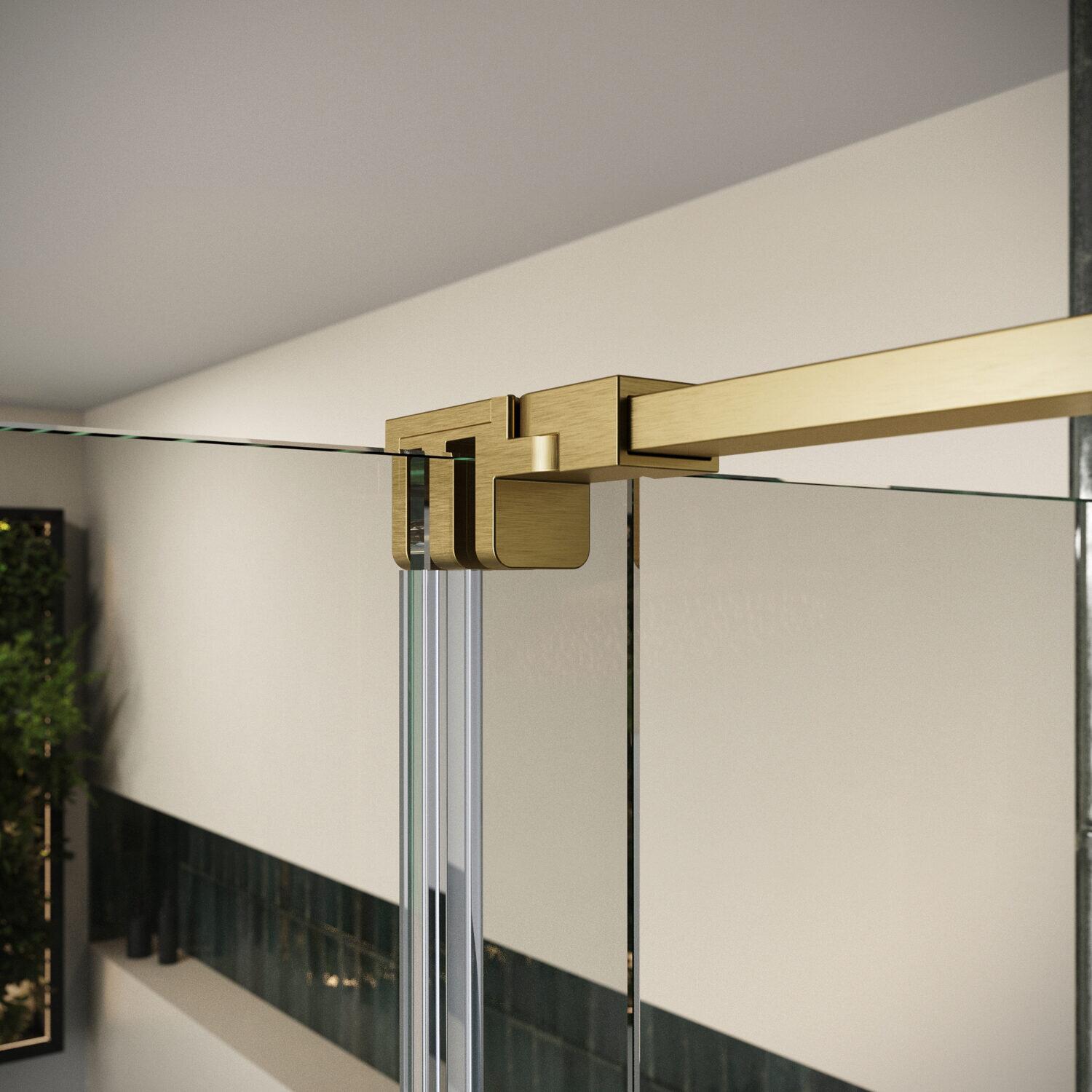 Scudo Momentum side panel profile and accessories pack, brushed brass finish